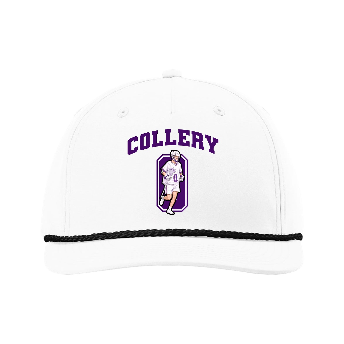 Five-Panel Classic Rope Cap — Number in White