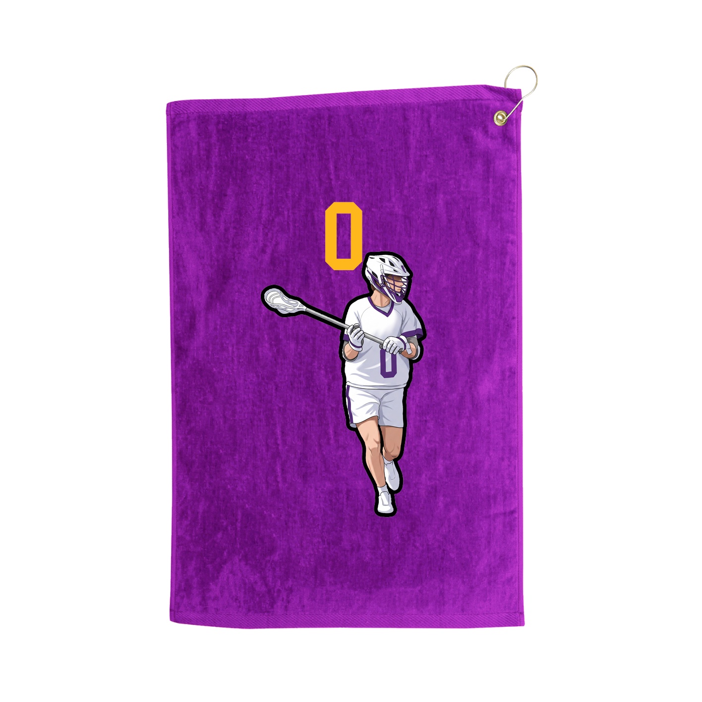 Golf Towel — Number Top in Purple