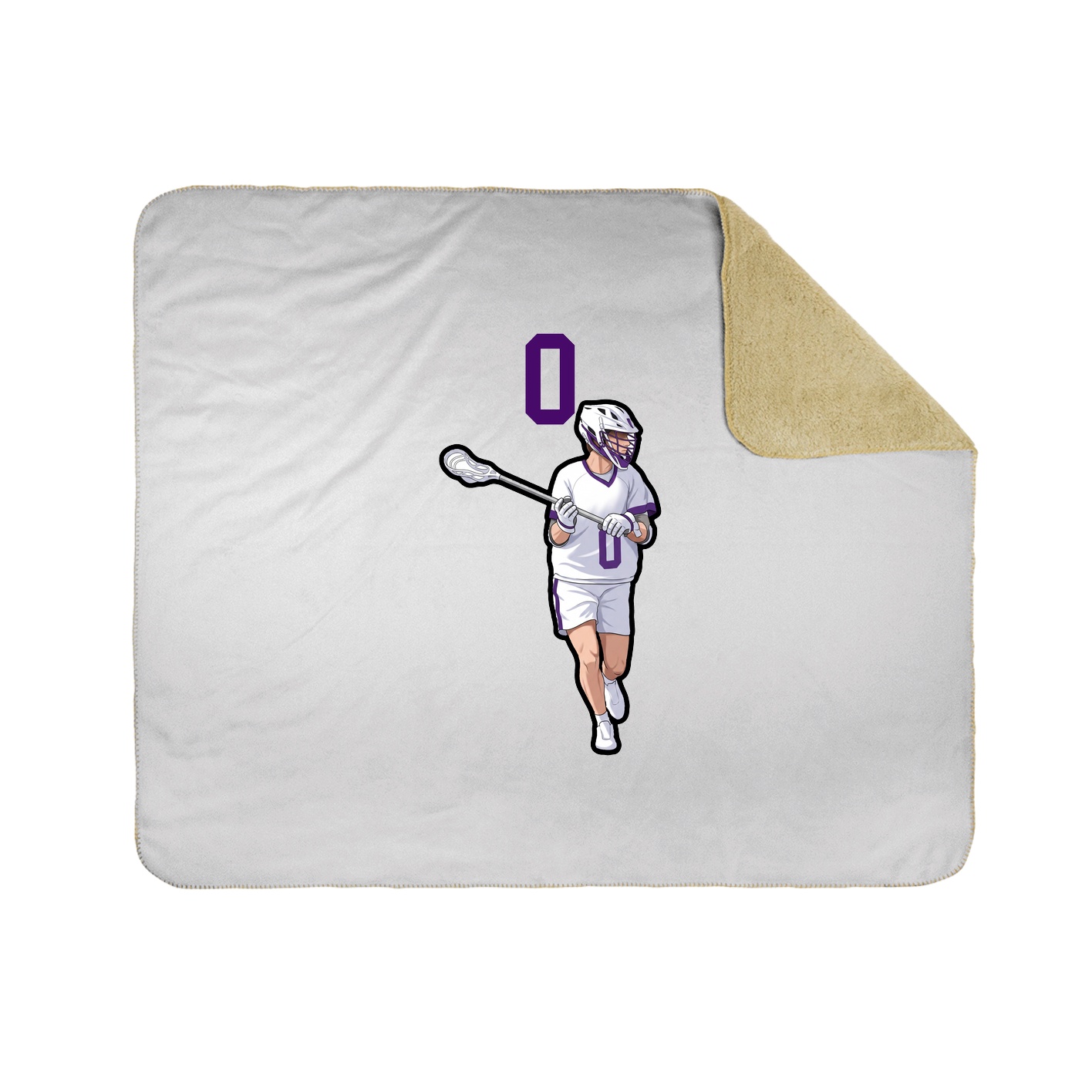 Throw Blanket — Number Top in White