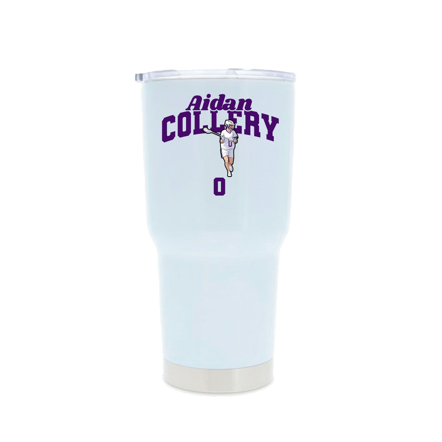 30oz Stainless Steel Tumbler — Signature Arch in White
