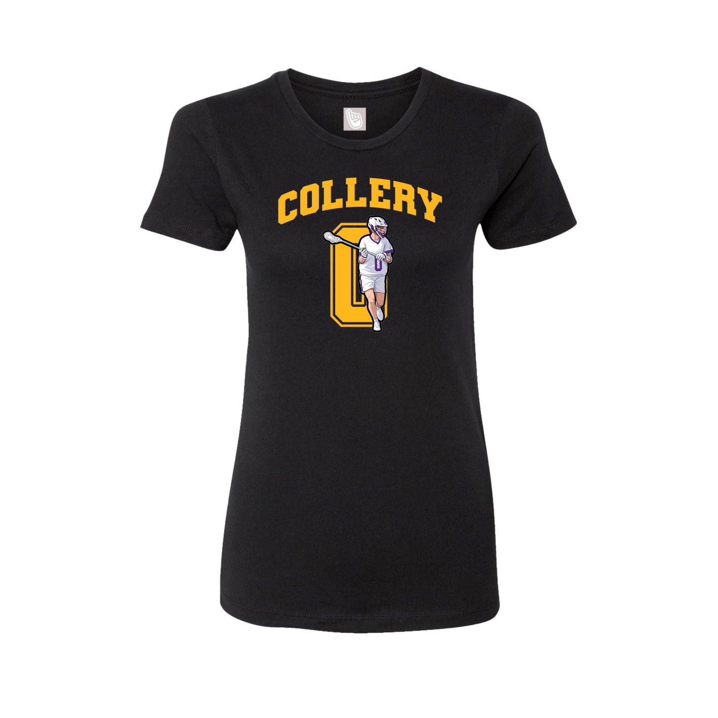 Fitted Women's Tee — Number in Black
