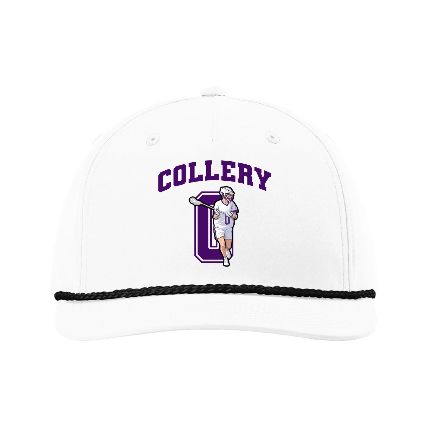 Five-Panel Classic Rope Cap — Number in White