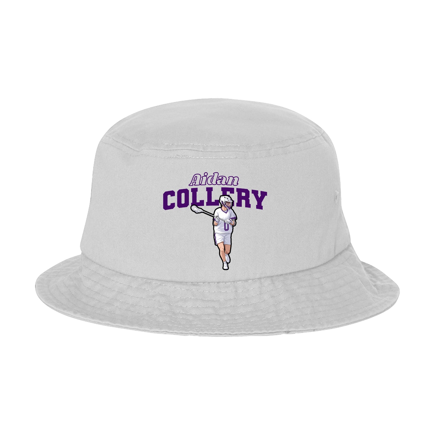 Bucket Cap — Name Arch in White