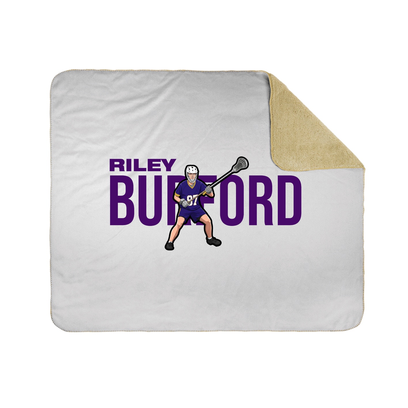 Throw Blanket — Player Name in White