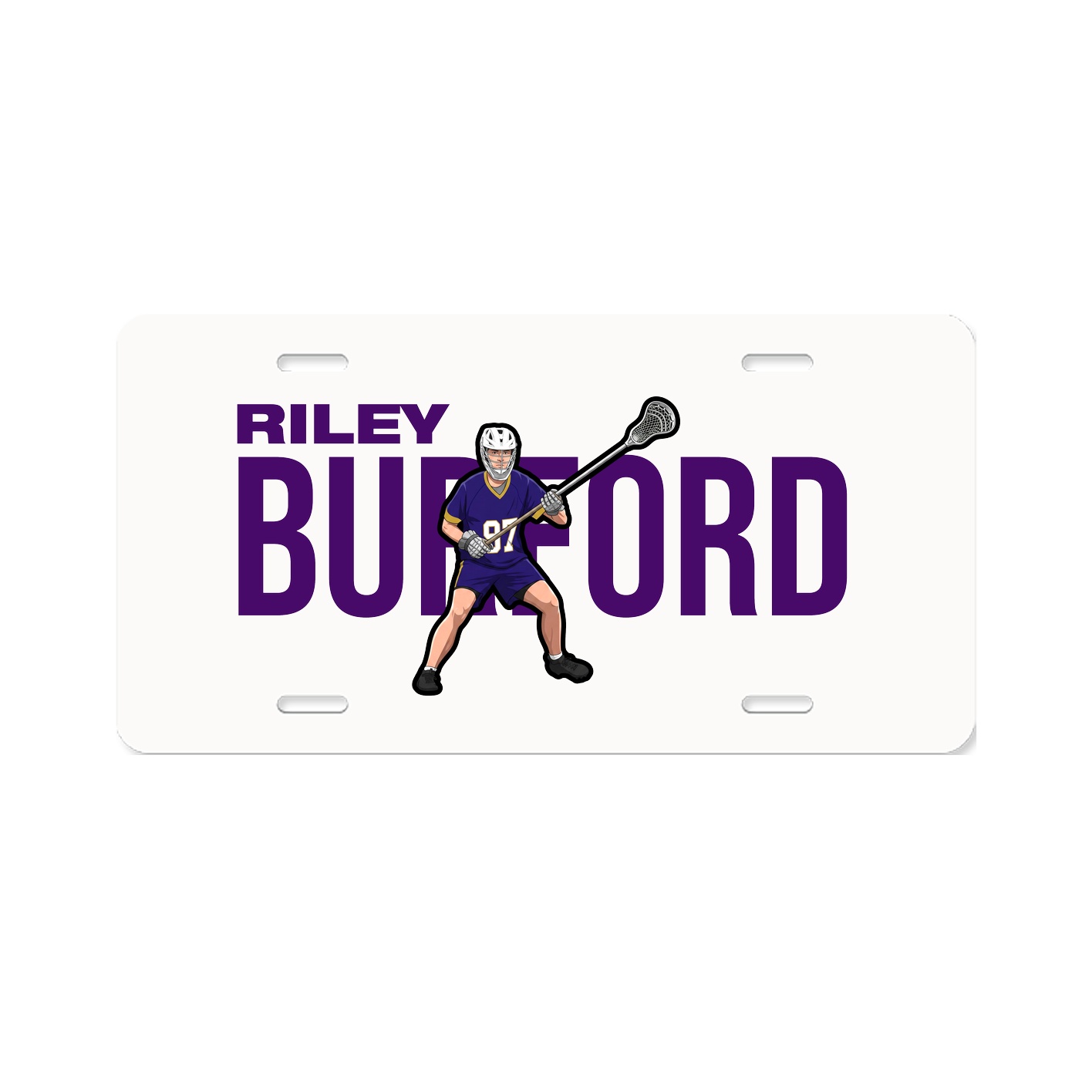 License Plate — Player Name in Classic
