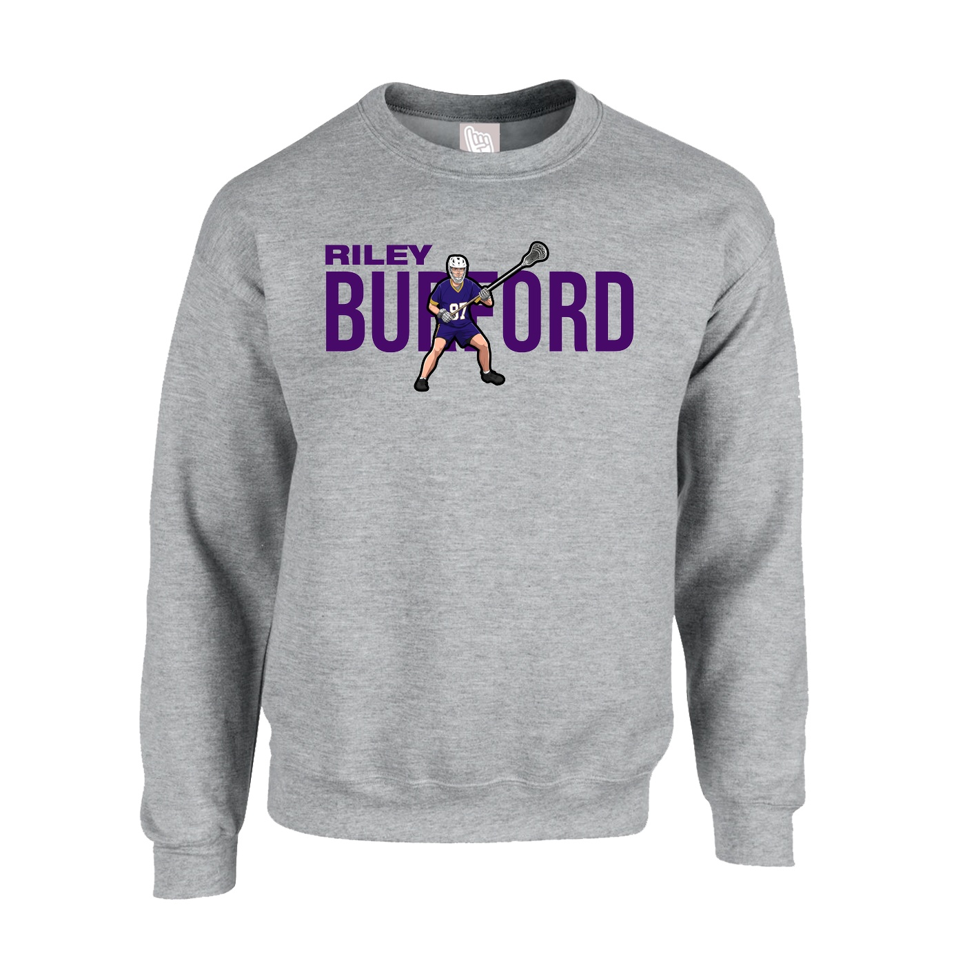 Fleece Crew — Player Name in Grey