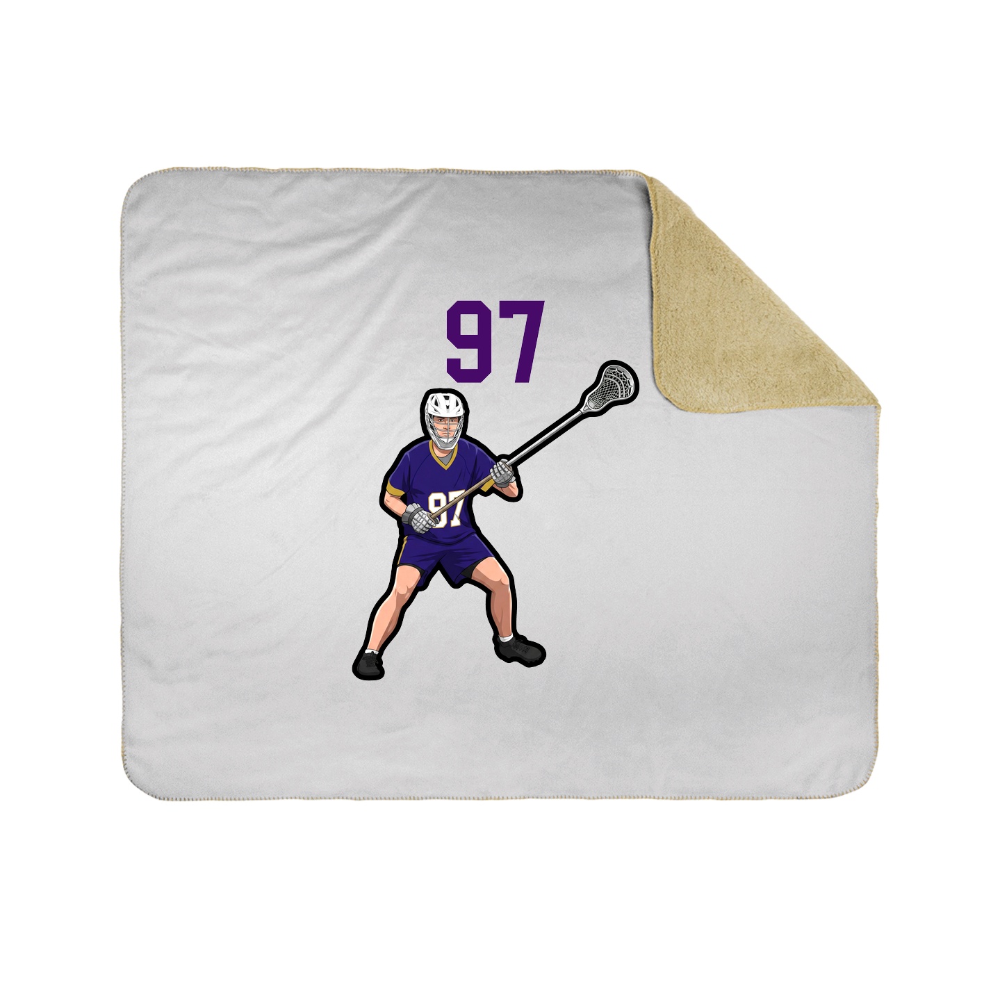 Throw Blanket — Number Top in White