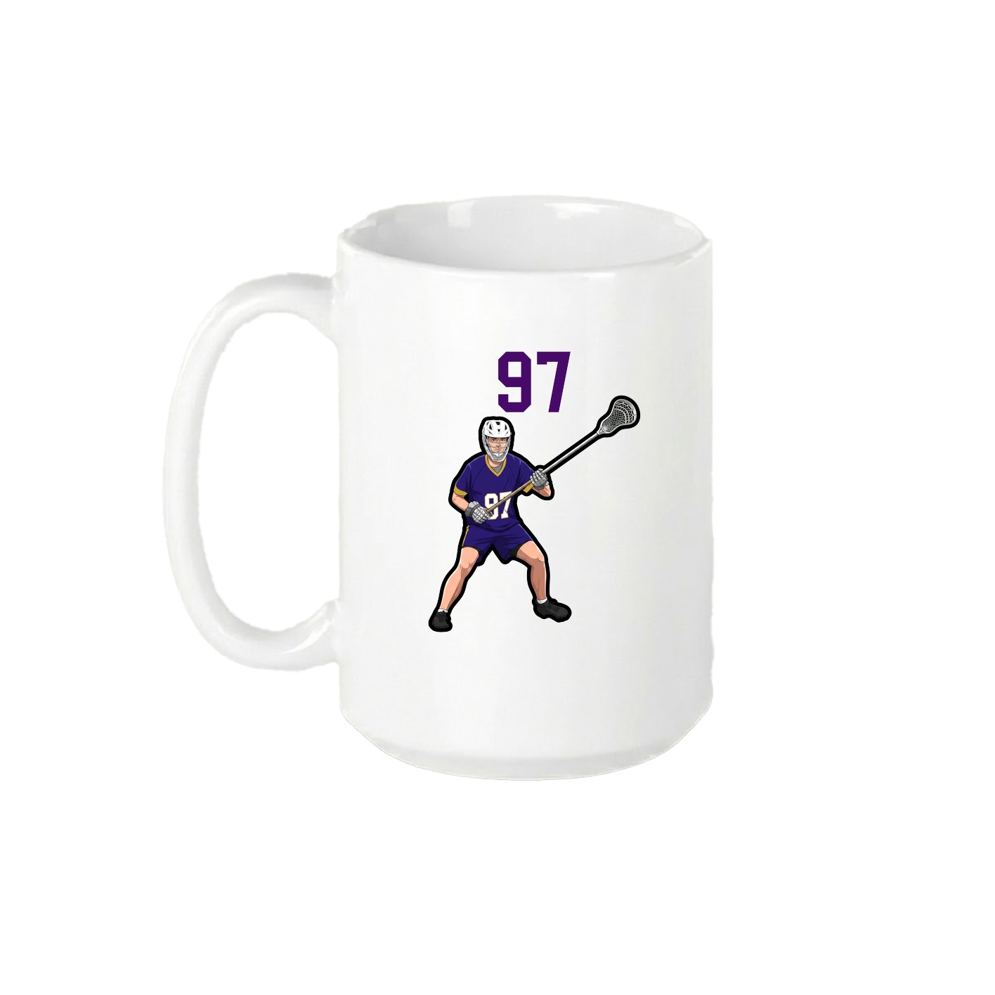 15oz Coffee Mug — Number Top in White