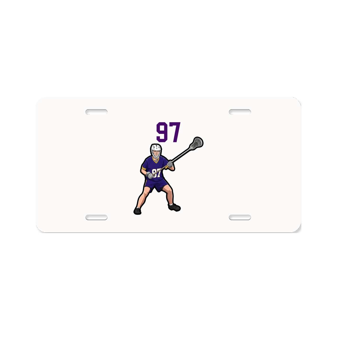 License Plate — Number Top in Classic