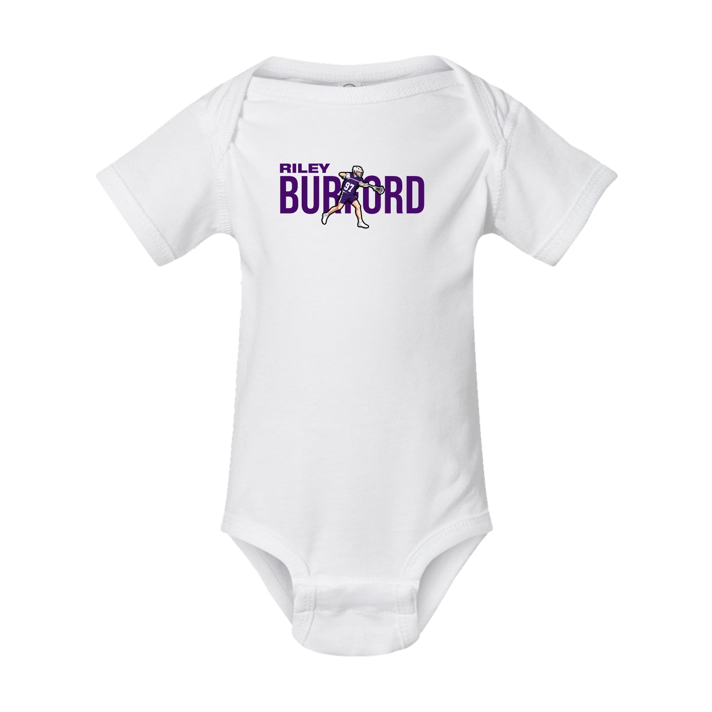 Baby Onesie — Player Name in White