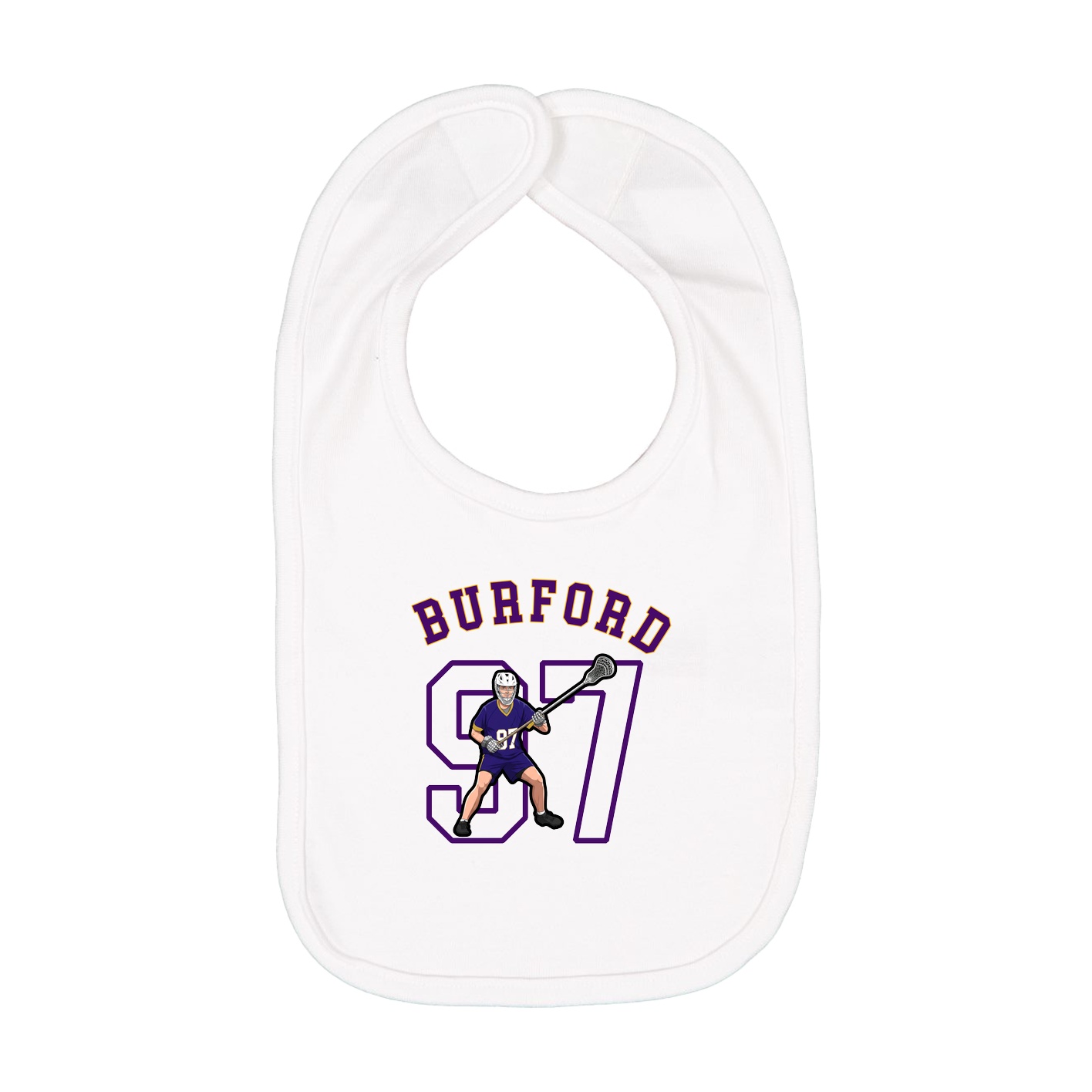 Infant Bib — Shirsey Arch in White