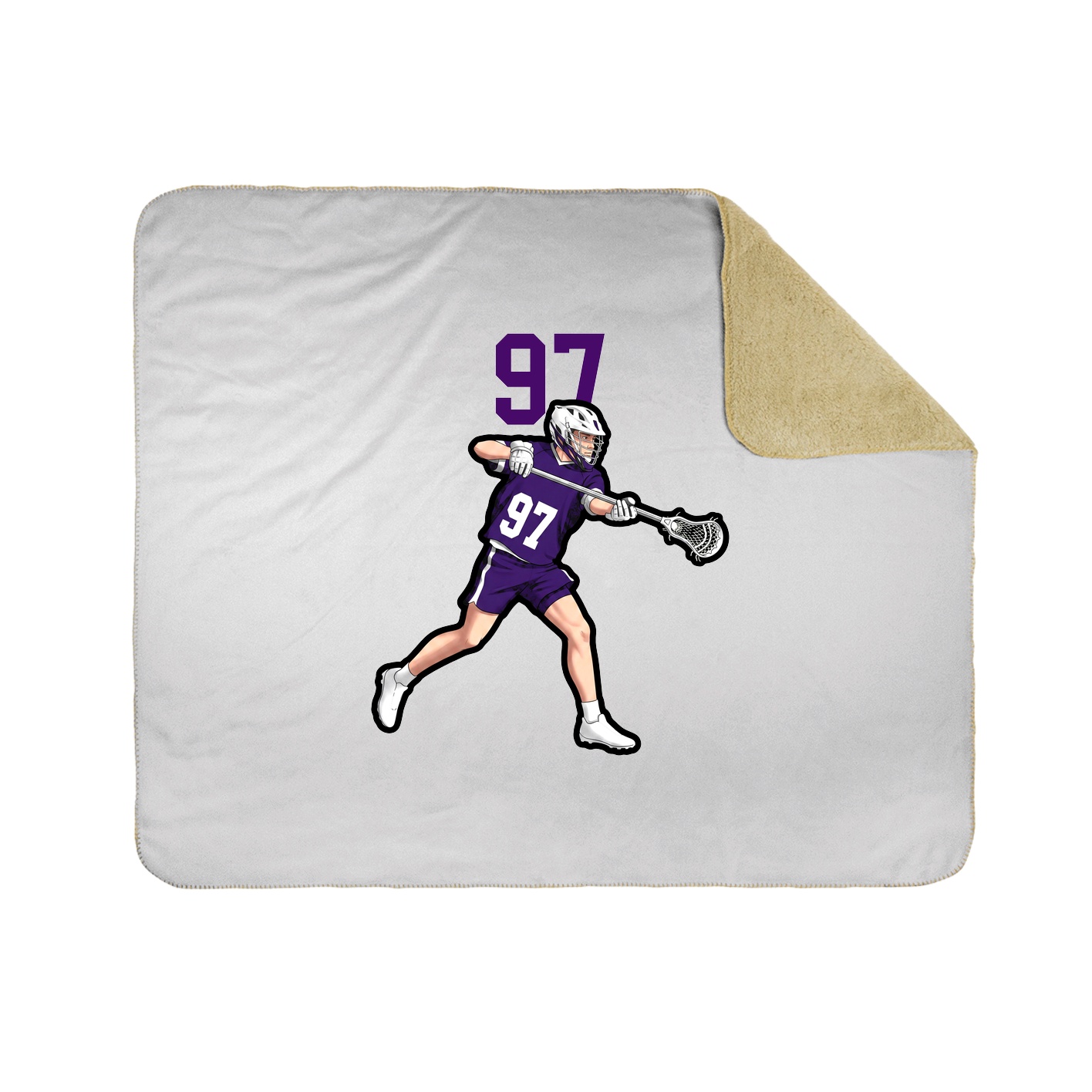 Throw Blanket — Number Top in White