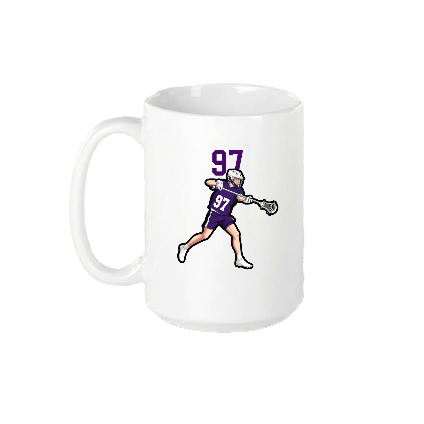 15oz Coffee Mug — Number Top in White