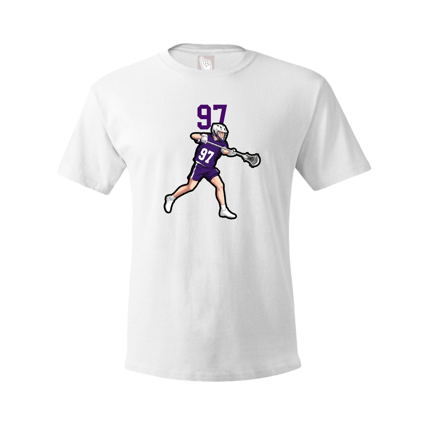 Youth Tee — Number Top in White
