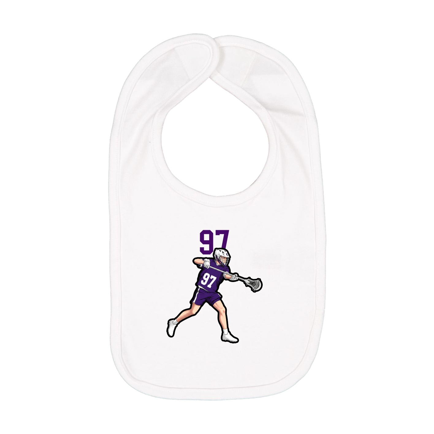 Infant Bib — Number Top in White
