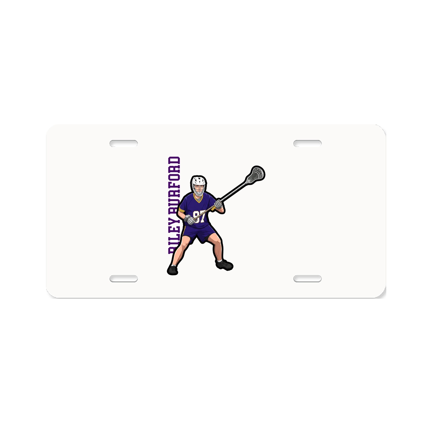 License Plate — Name Vertical in Classic