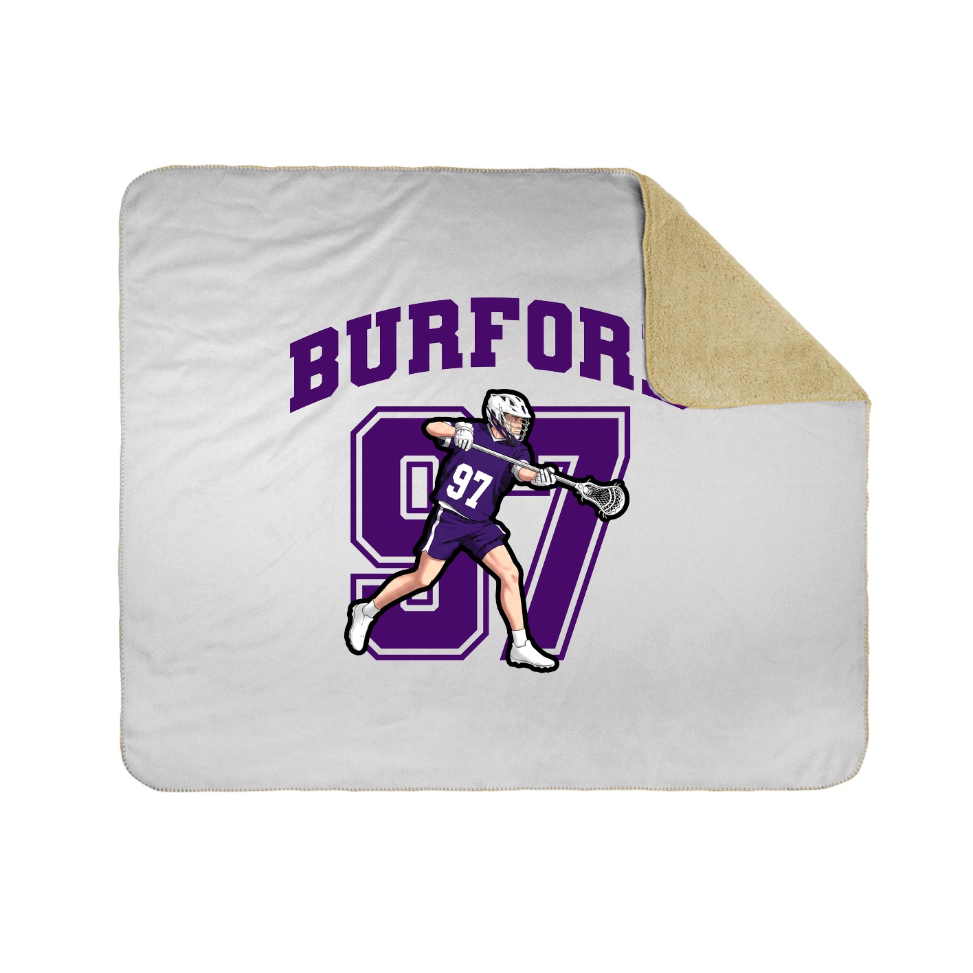 Throw Blanket — Number in White