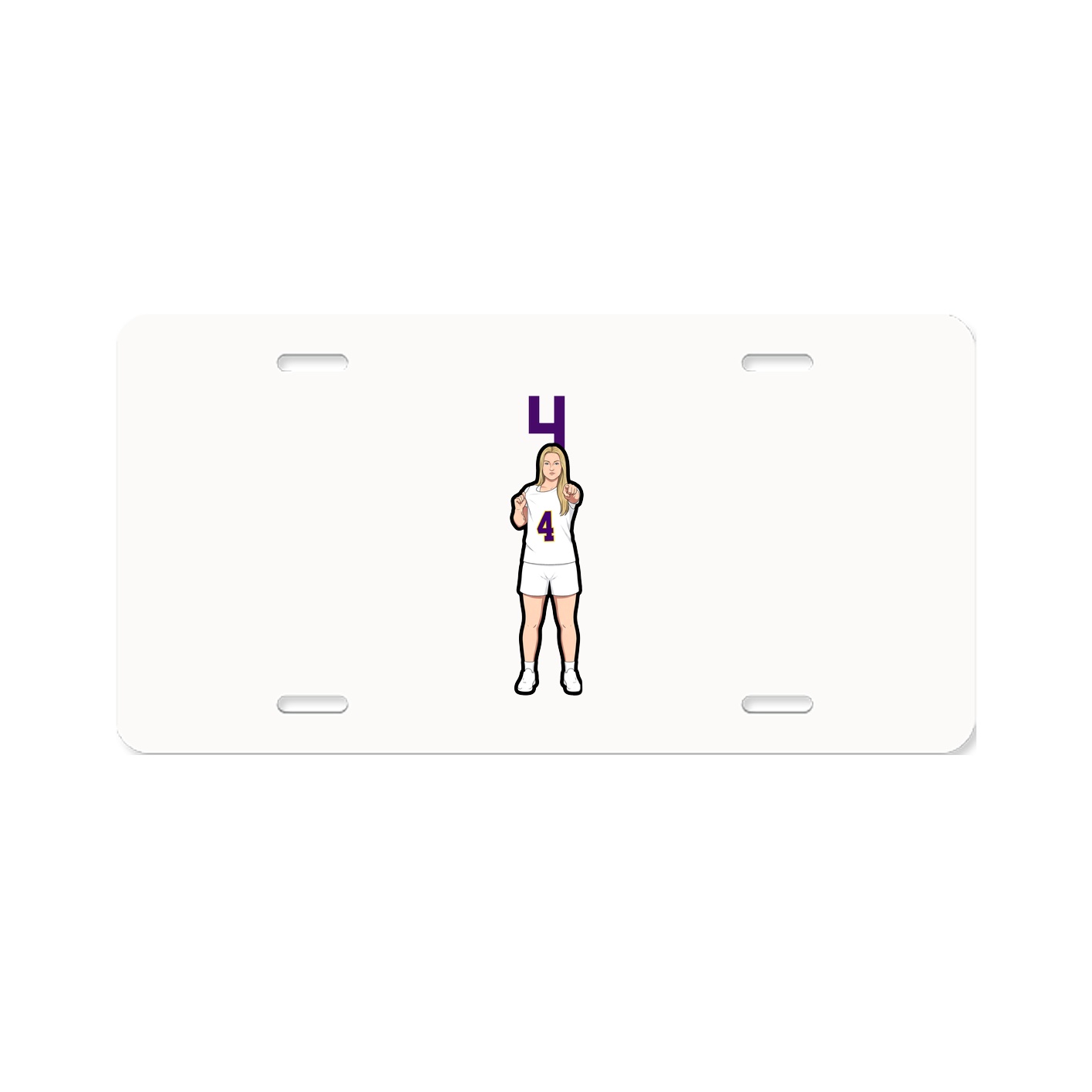 License Plate — Number Top in Classic