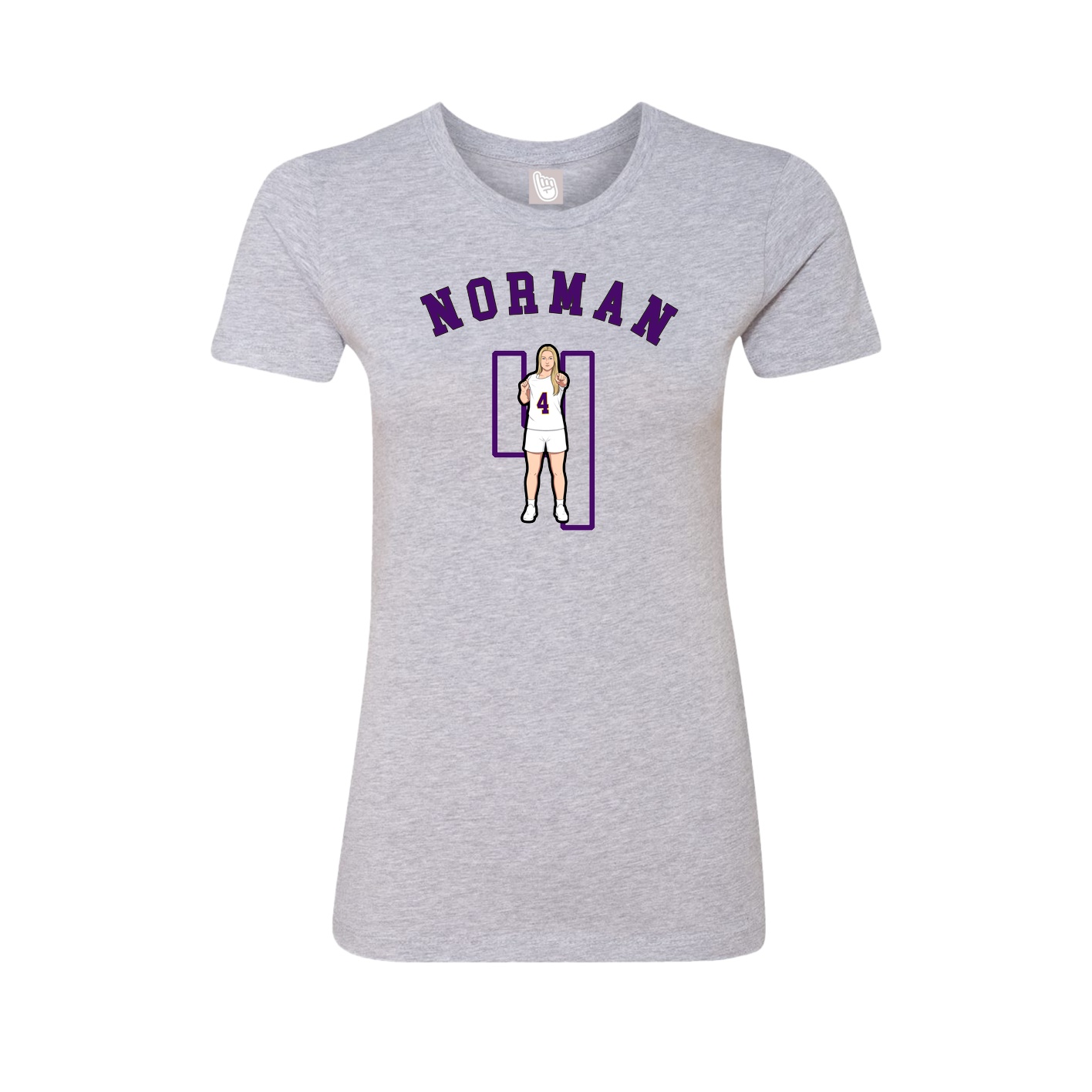 Fitted Women's Tee — Shirsey Arch in Grey