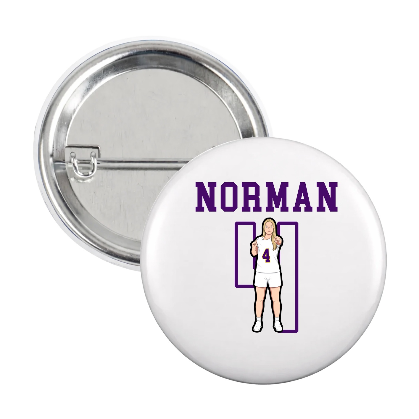 Game Day Button — Shirsey in White