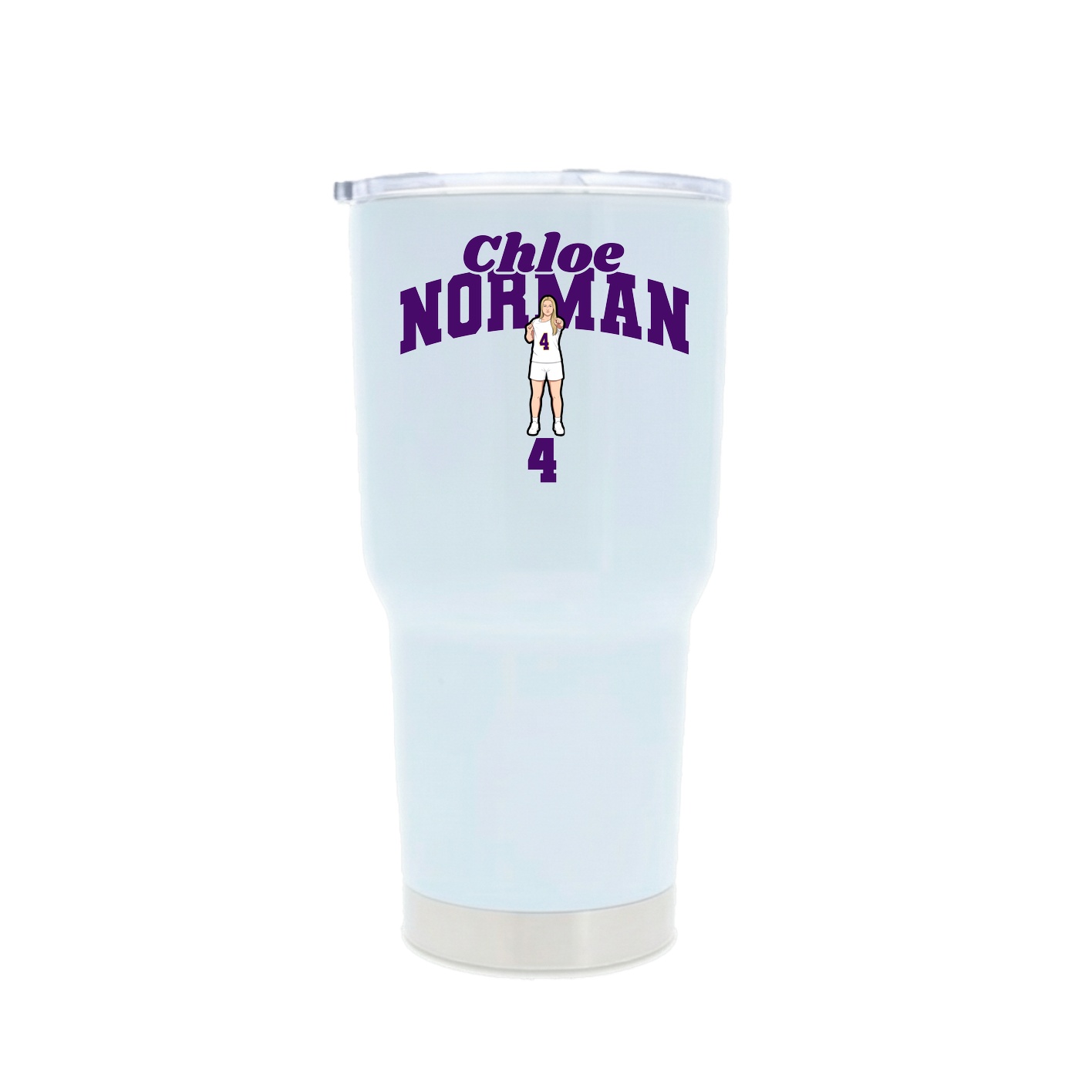 30oz Stainless Steel Tumbler — Signature Arch in White