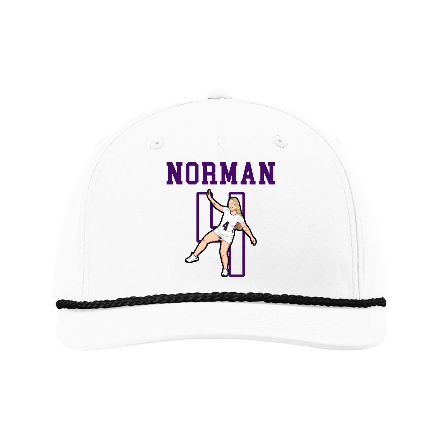 Five-Panel Classic Rope Cap — Shirsey in White
