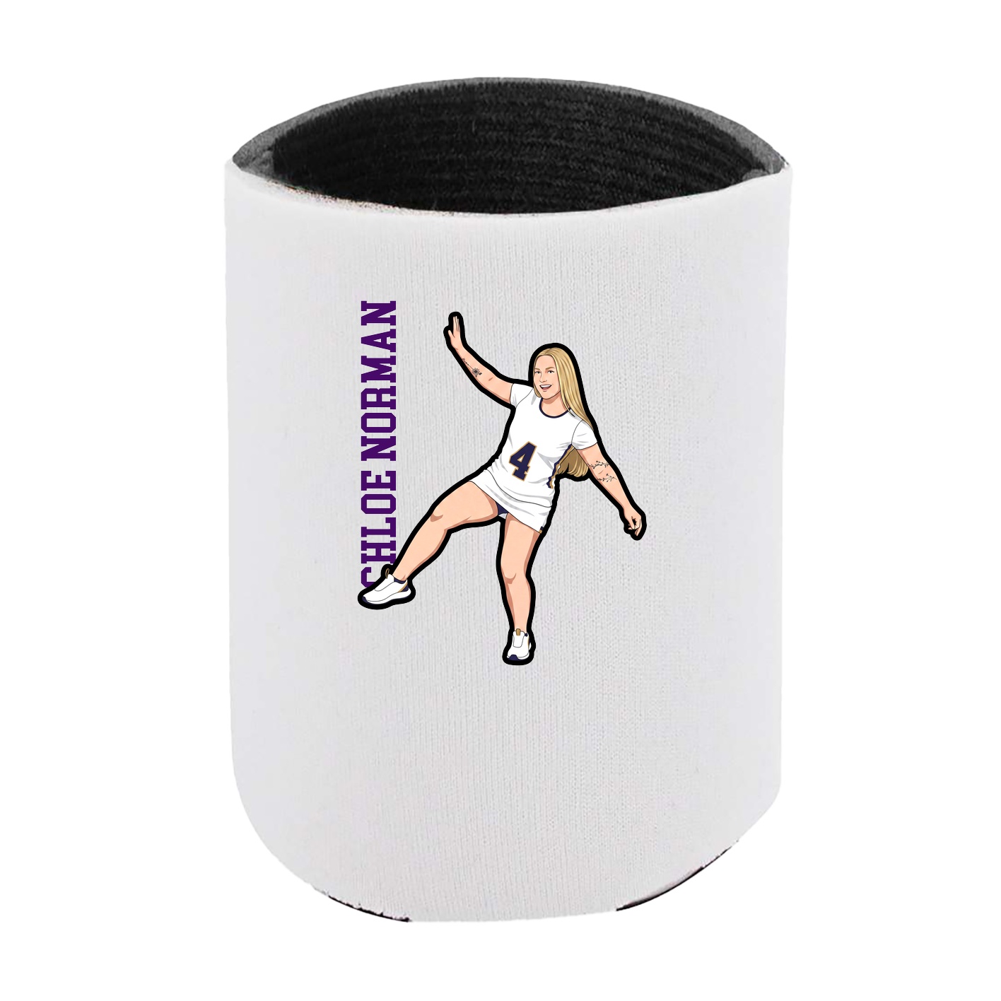 Can Holder — Name Vertical in White