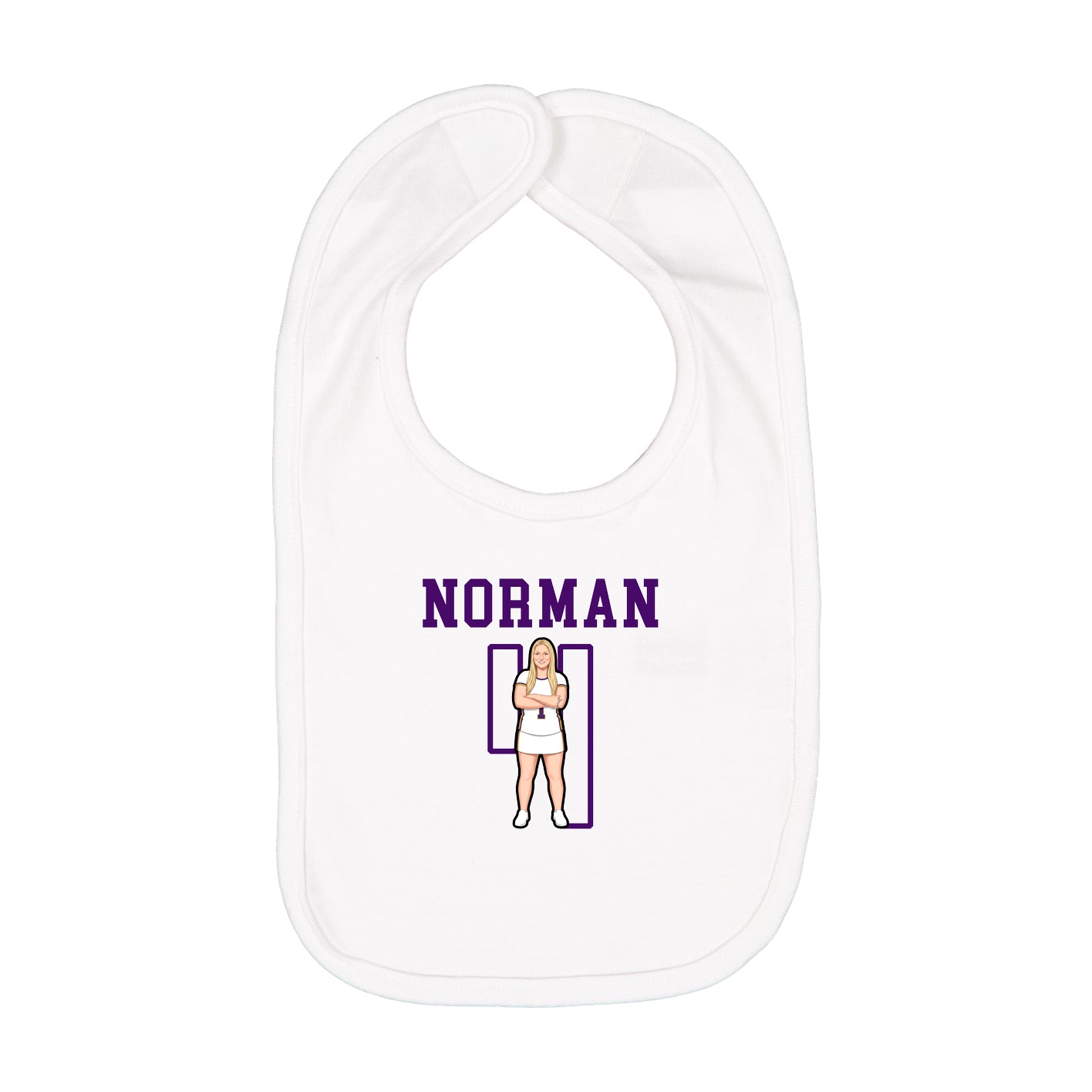 Infant Bib — Shirsey in White