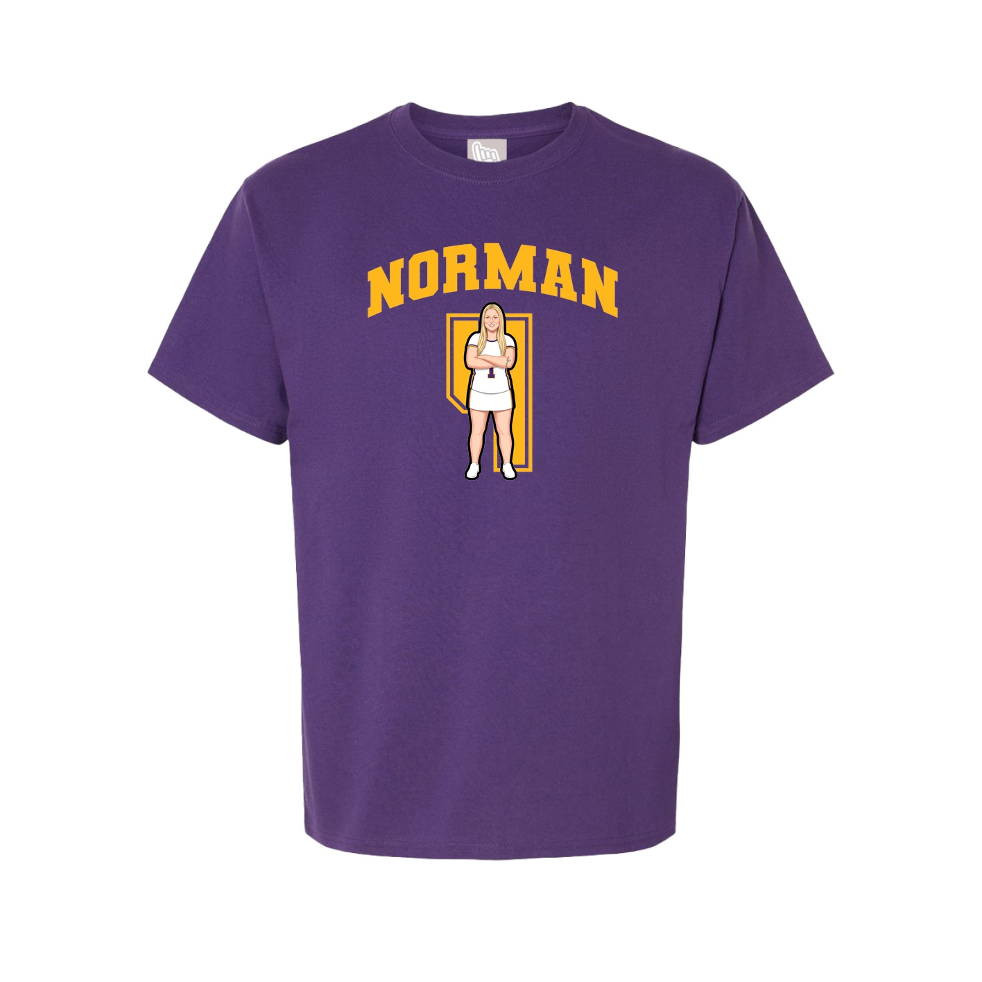 Youth Tee — Number in Purple
