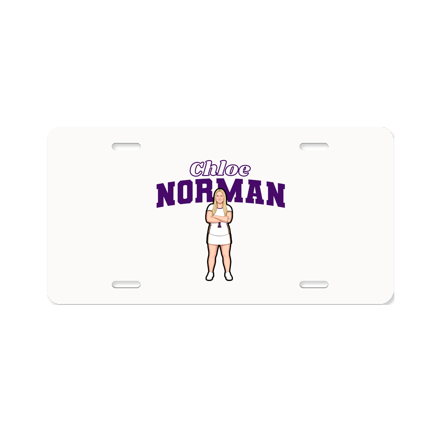 License Plate — Name Arch in Classic