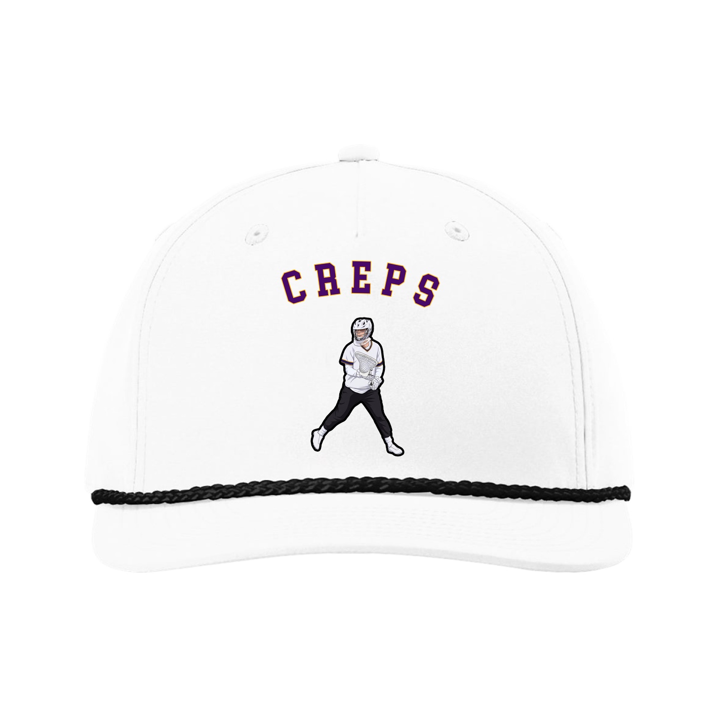Five-Panel Classic Rope Cap — Shirsey Arch in White