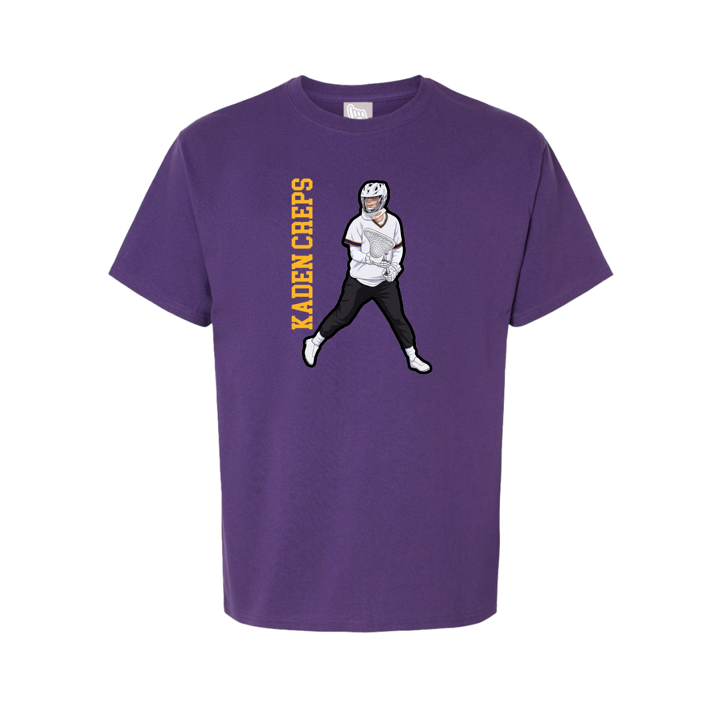 Youth Tee — Name Vertical in Purple