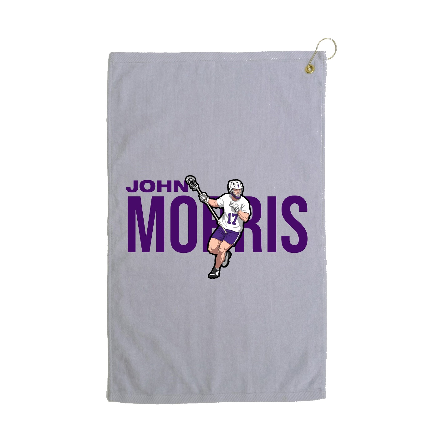 Golf Towel — Player Name in Grey