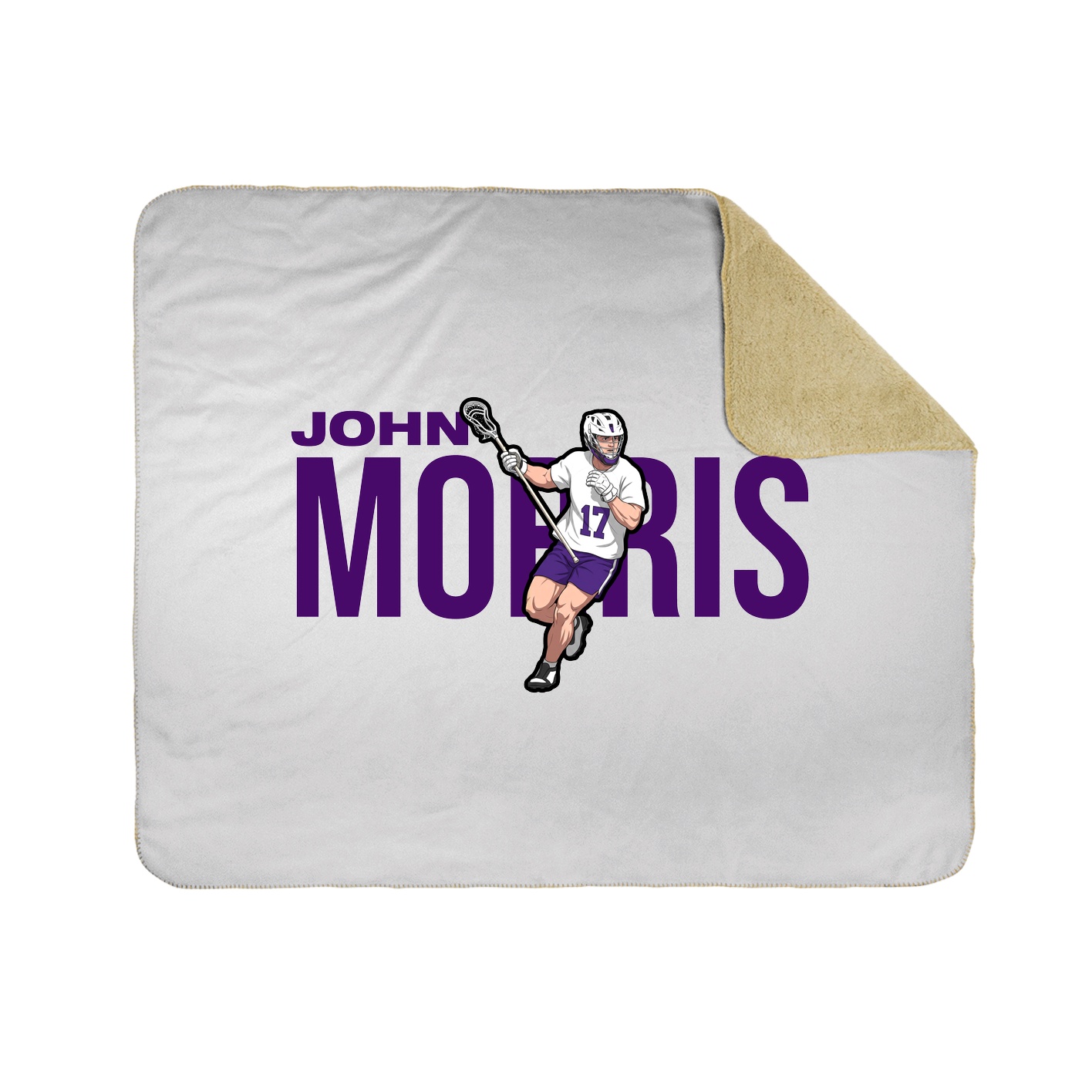 Throw Blanket — Player Name in White