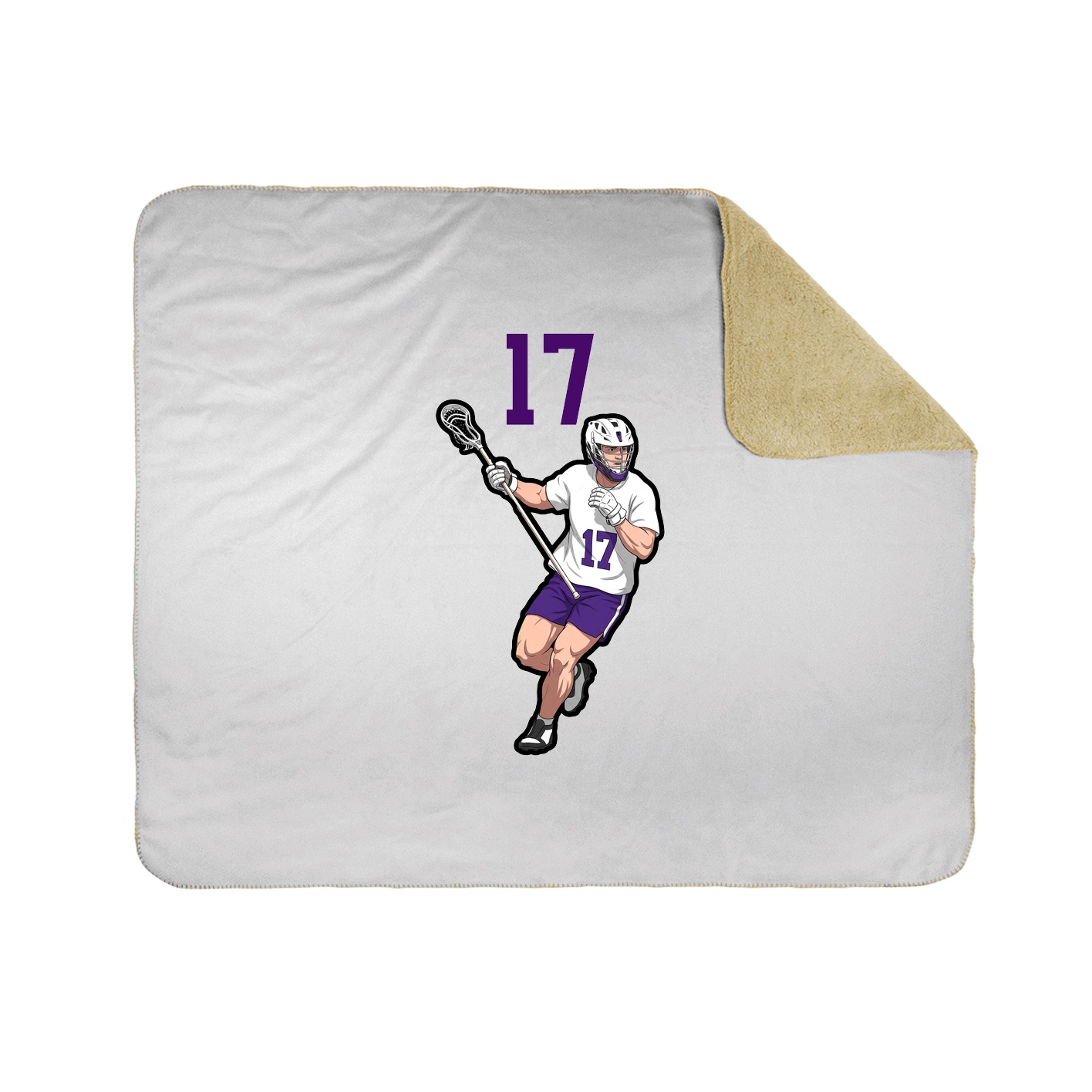 Throw Blanket — Number Top in White