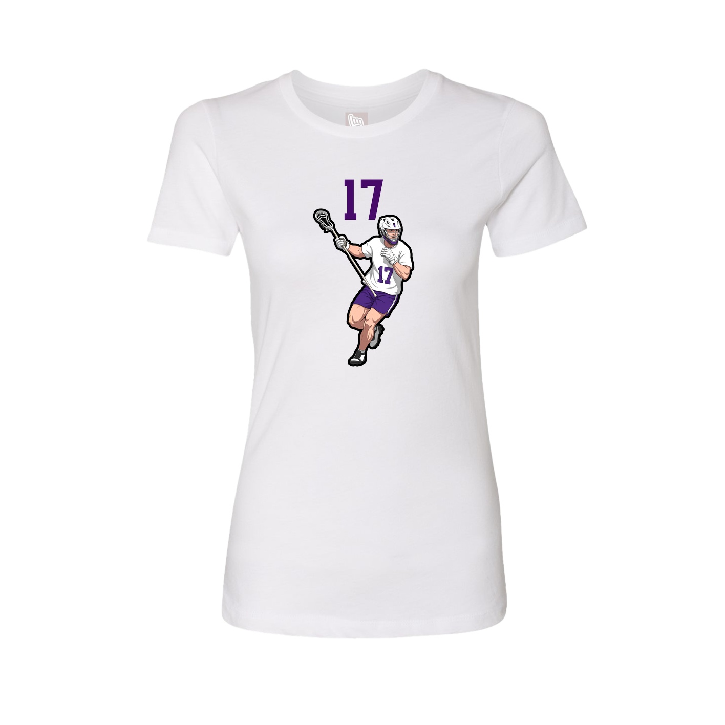 Fitted Women's Tee — Number Top in White