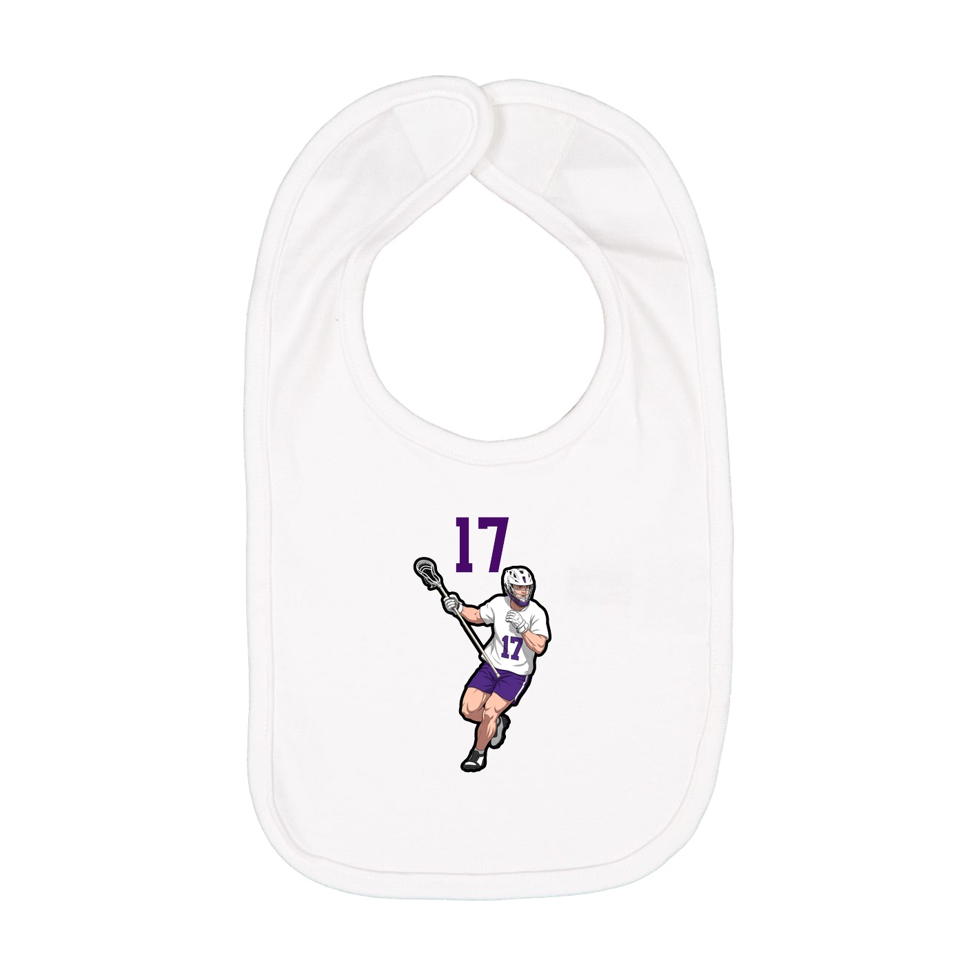 Infant Bib — Number Top in White