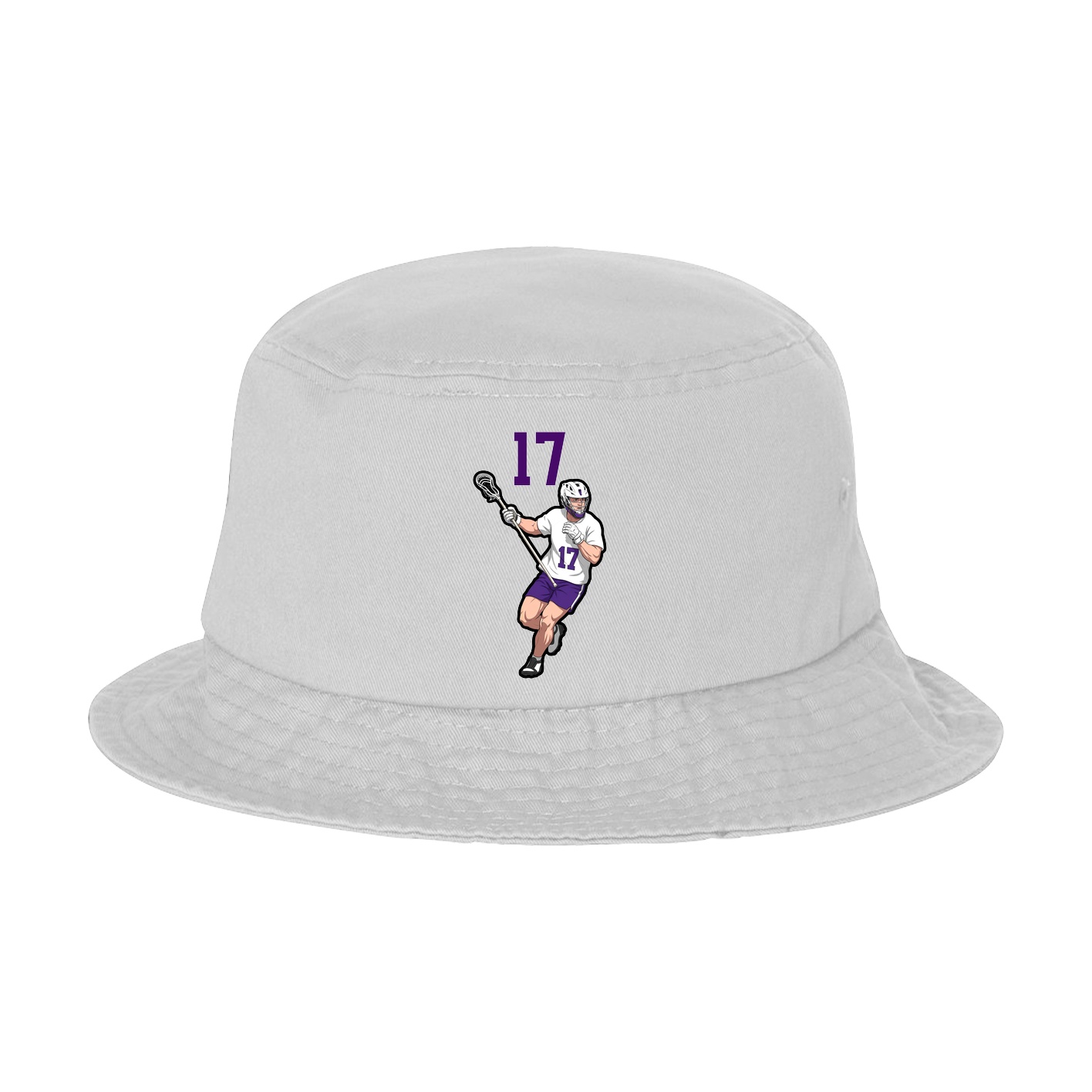 Bucket Cap — Number Top in White