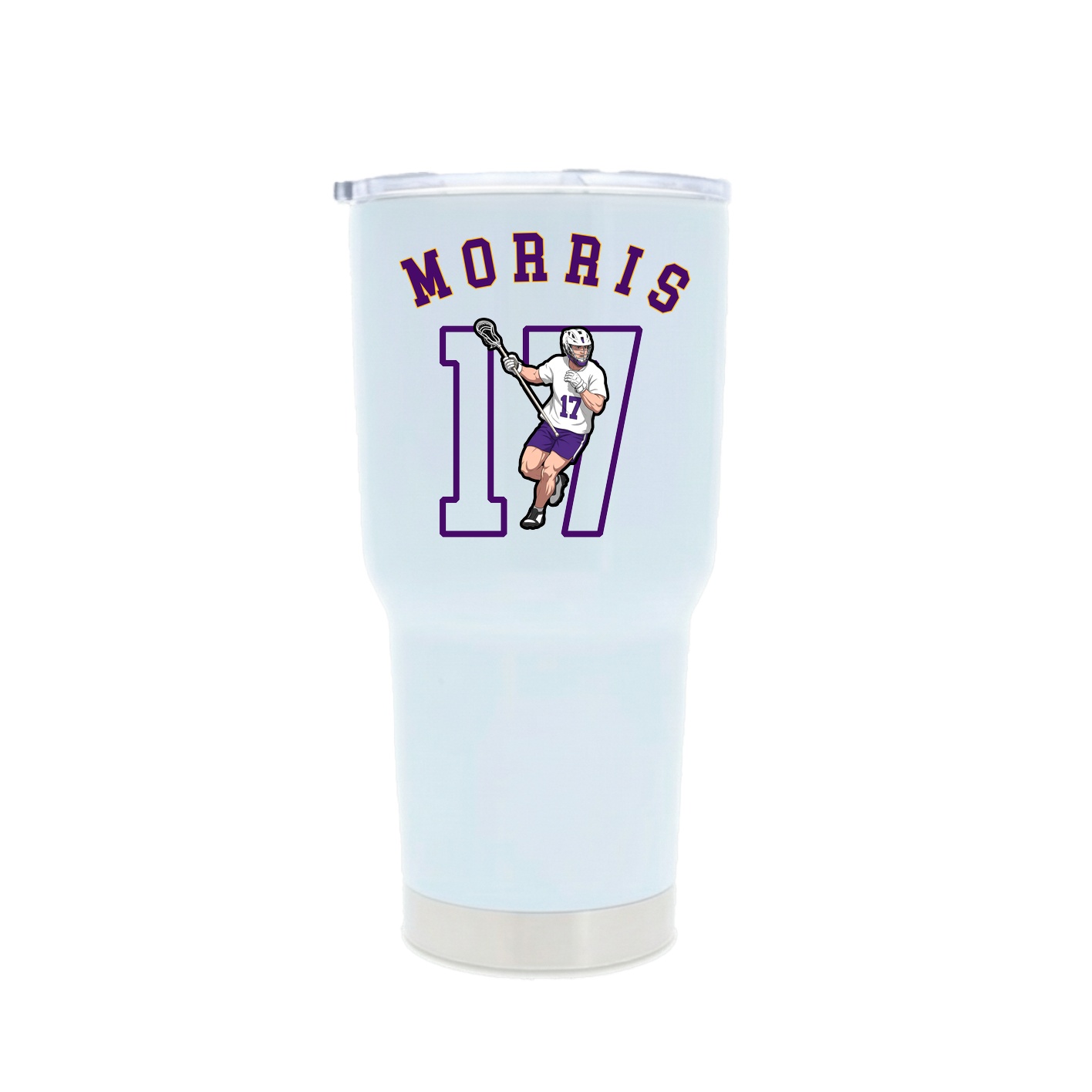 30oz Stainless Steel Tumbler — Shirsey Arch in White