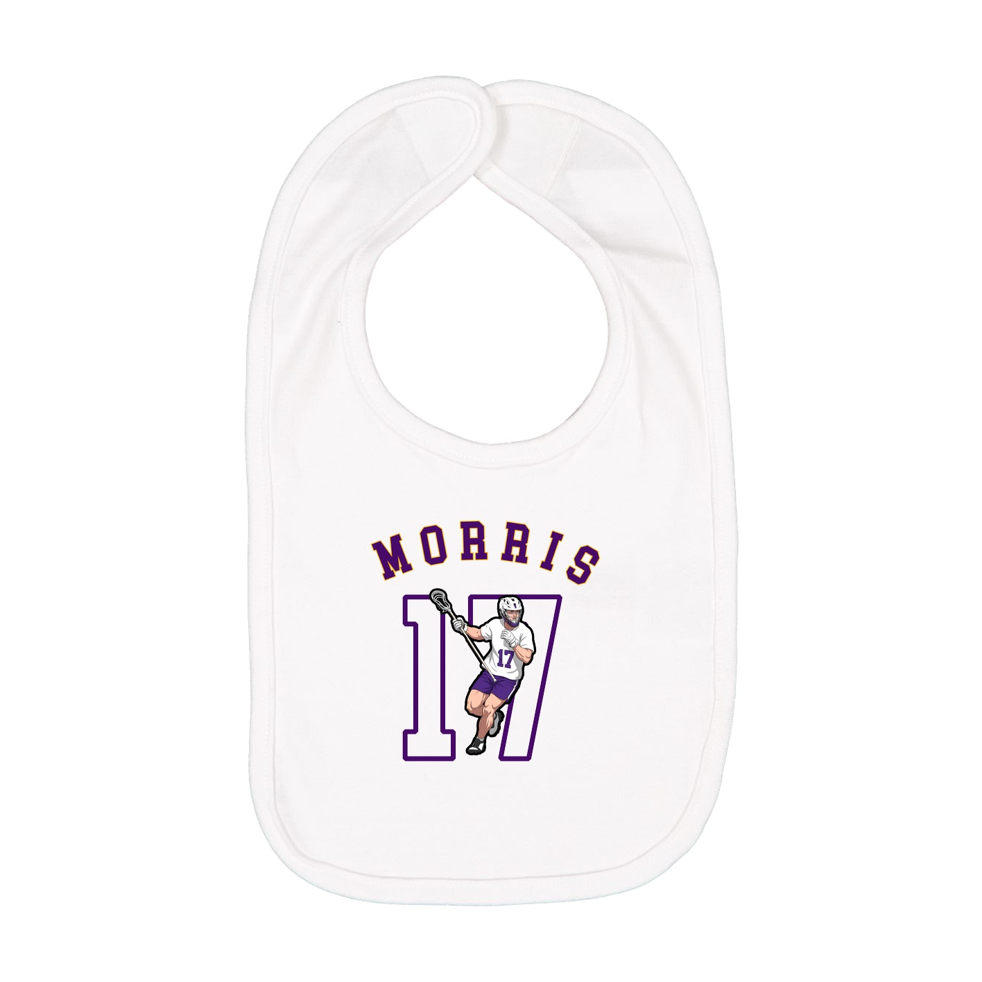 Infant Bib — Shirsey Arch in White