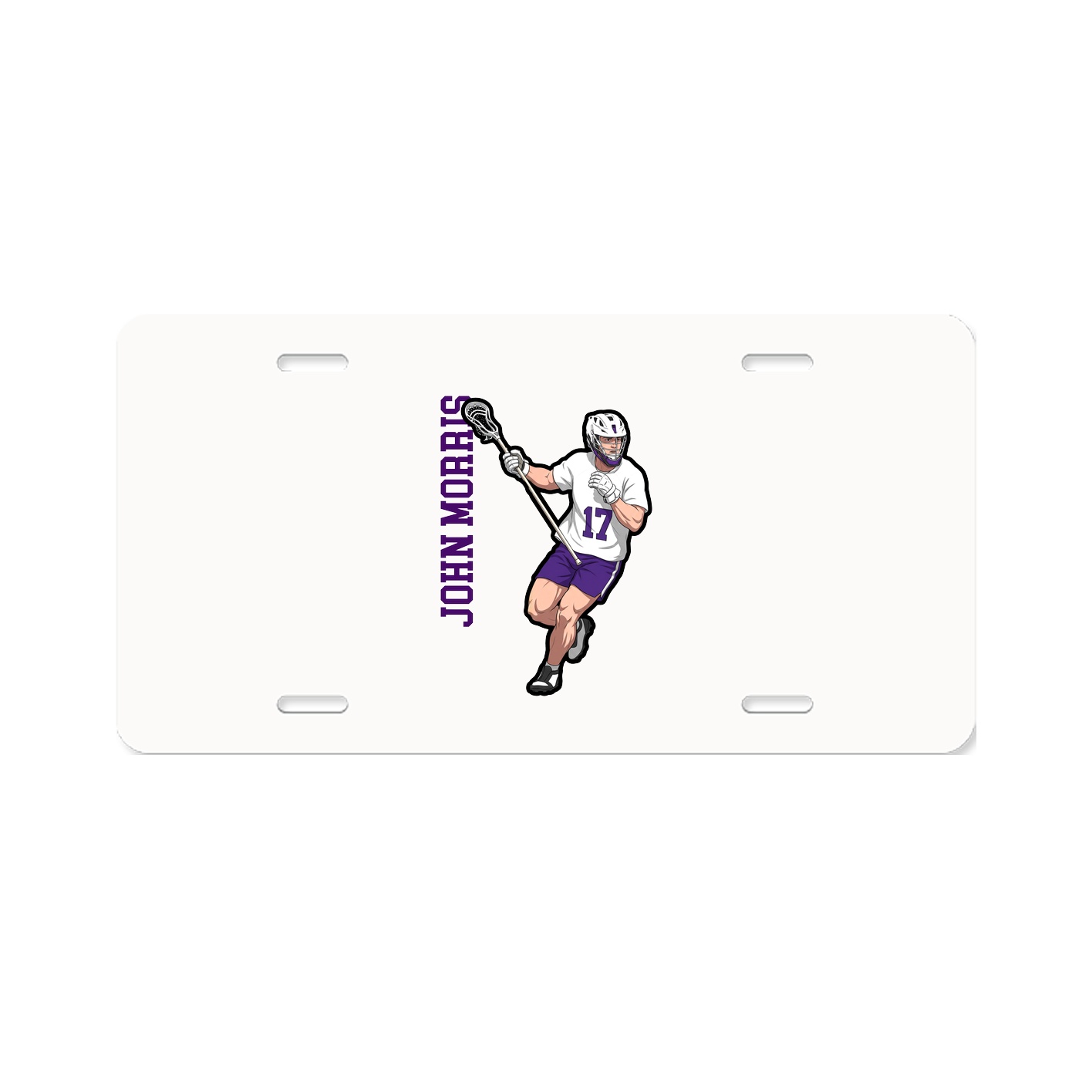 License Plate — Name Vertical in Classic