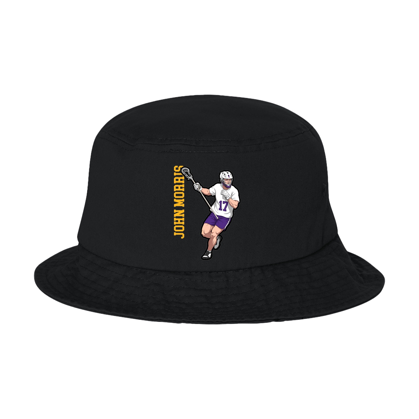 Bucket Cap — Name Vertical in Black