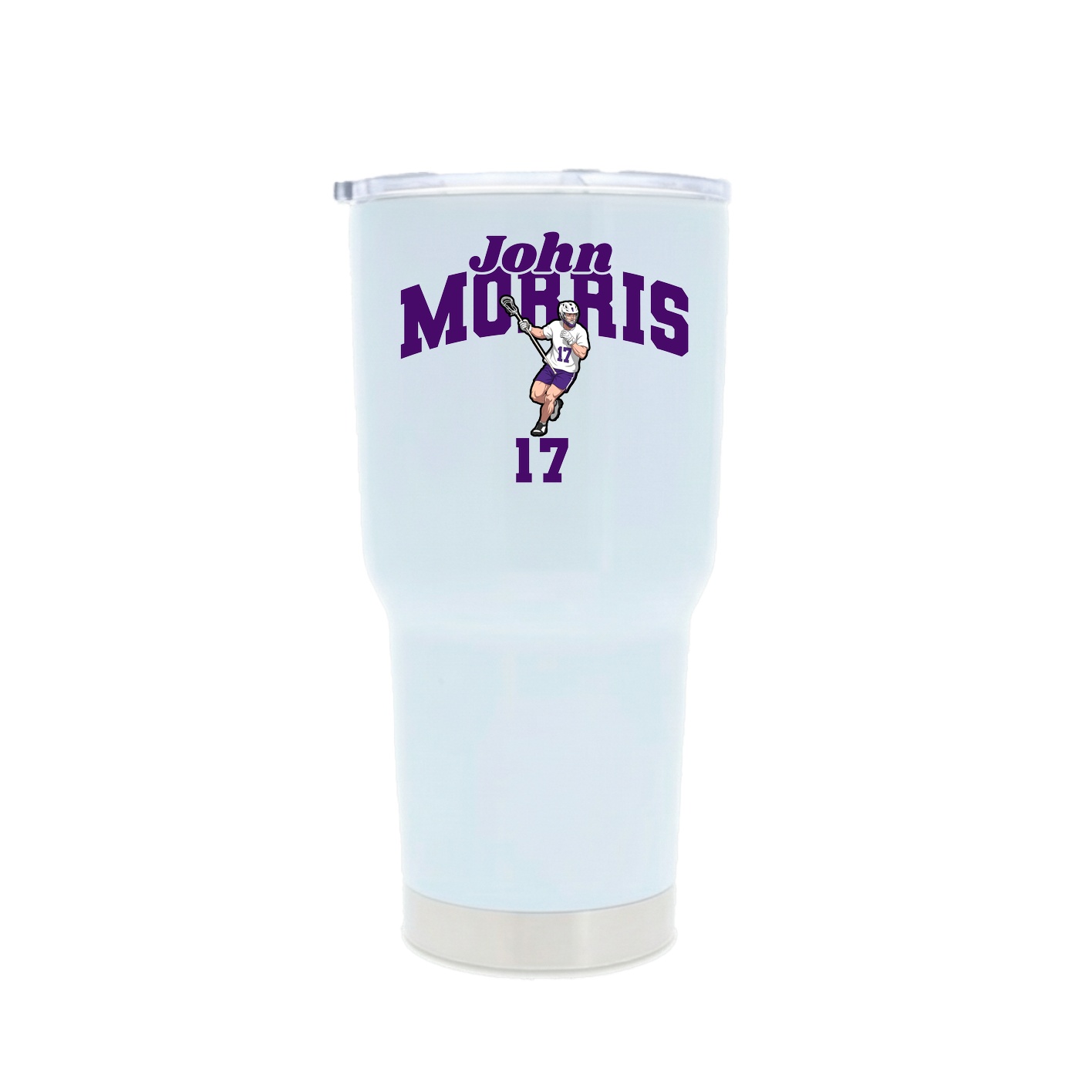 30oz Stainless Steel Tumbler — Signature Arch in White