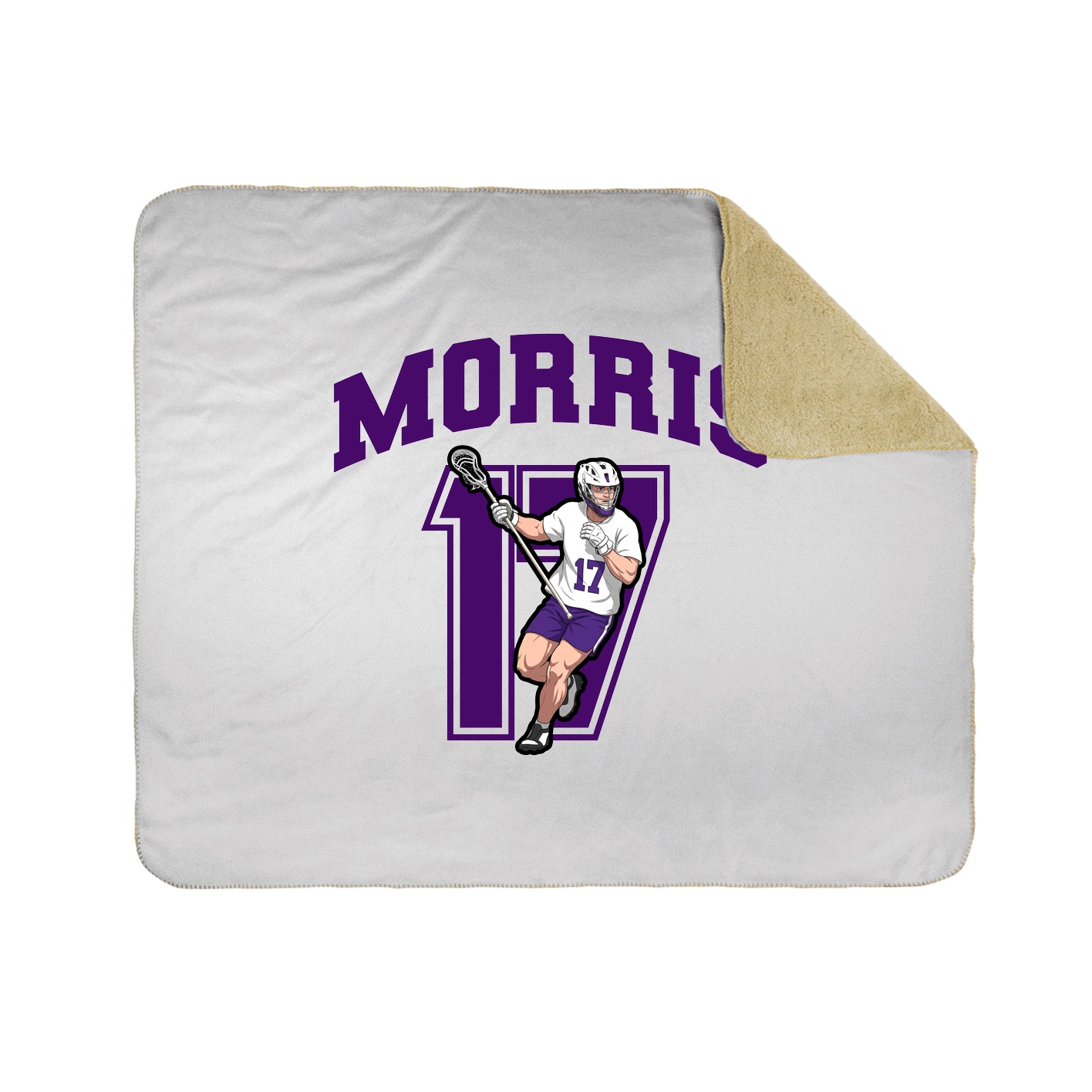 Throw Blanket — Number in White