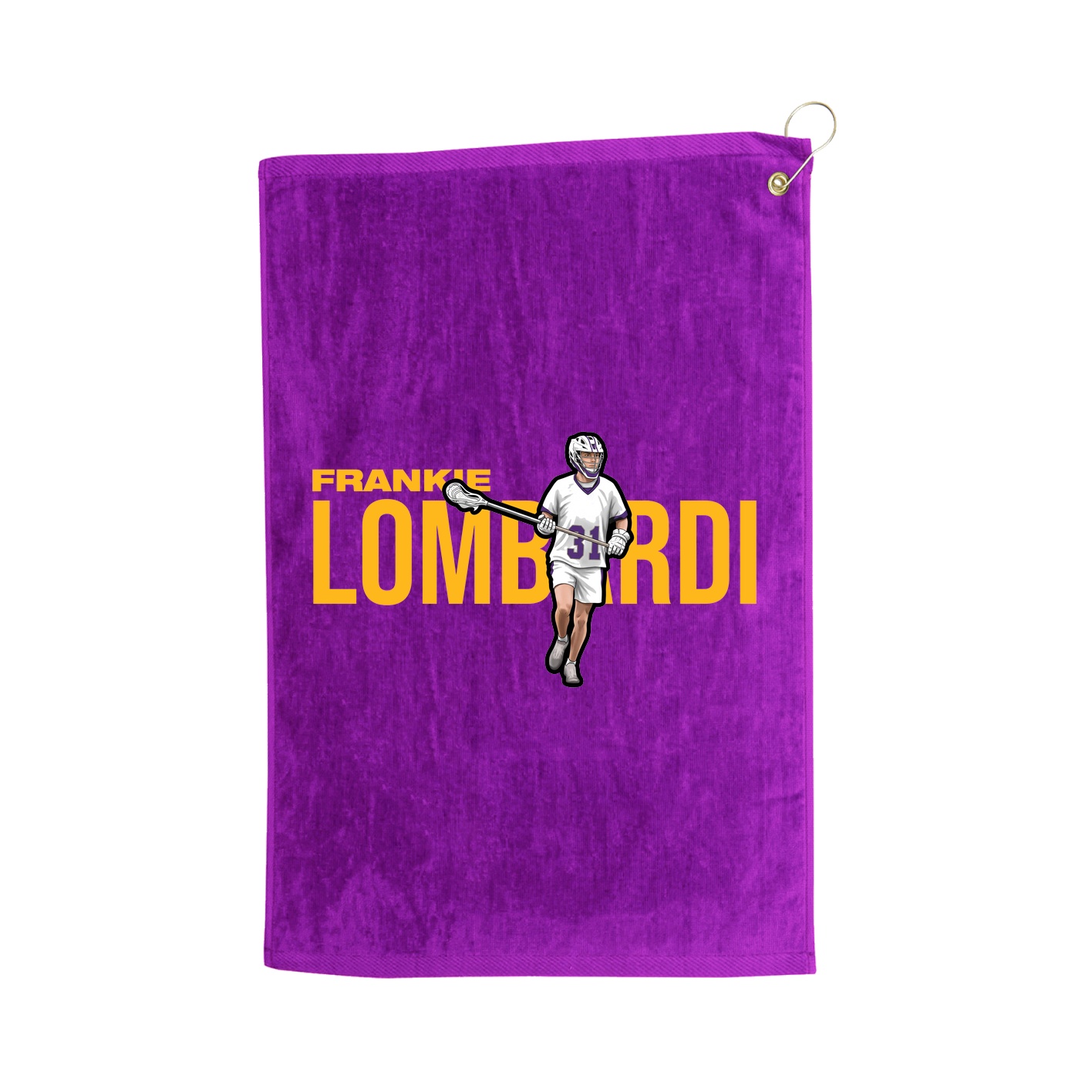 Golf Towel — Player Name in Purple