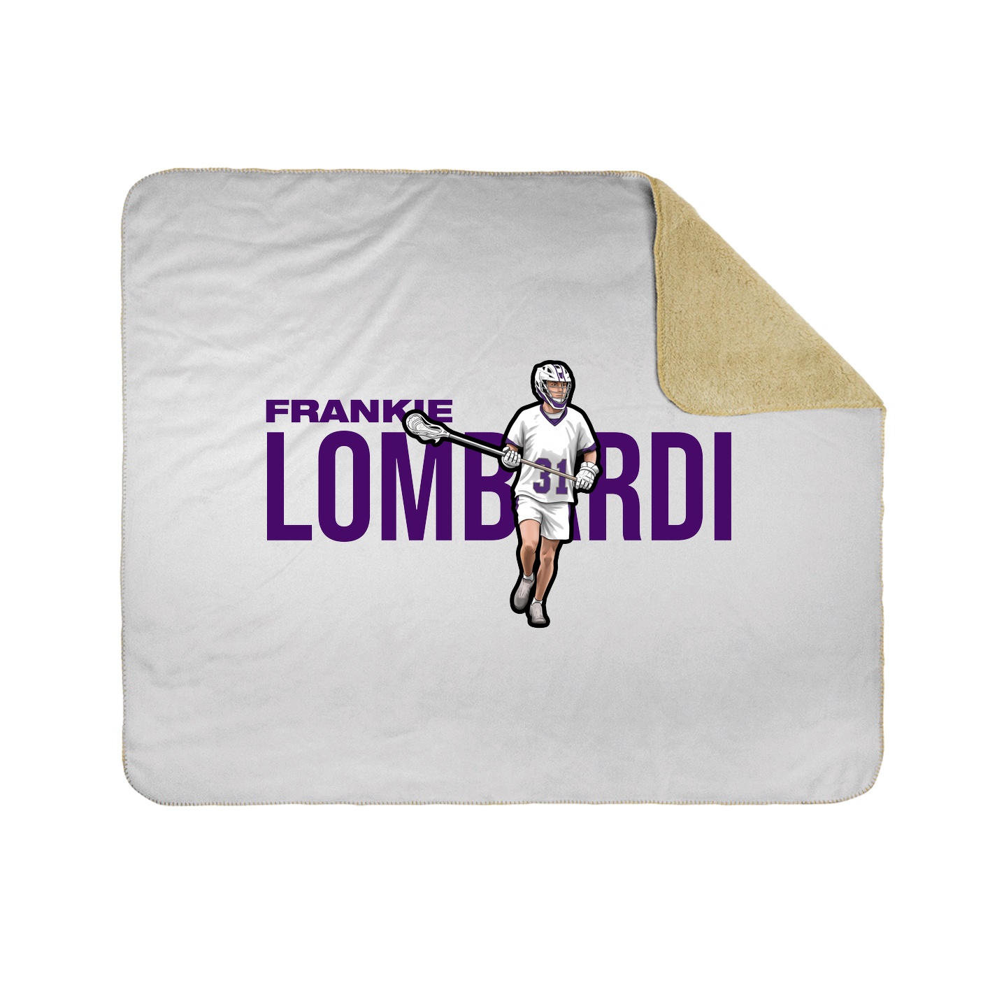 Throw Blanket — Player Name in White