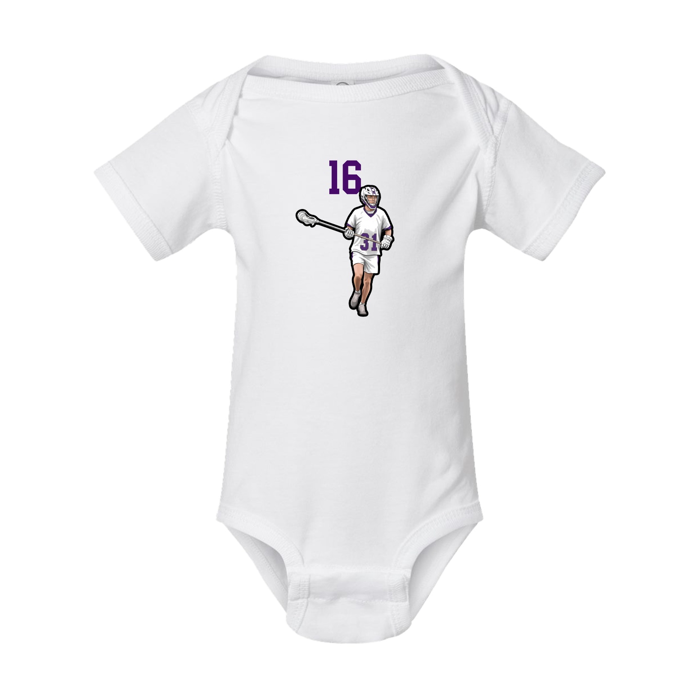 Baby Onesie — Number Top in White
