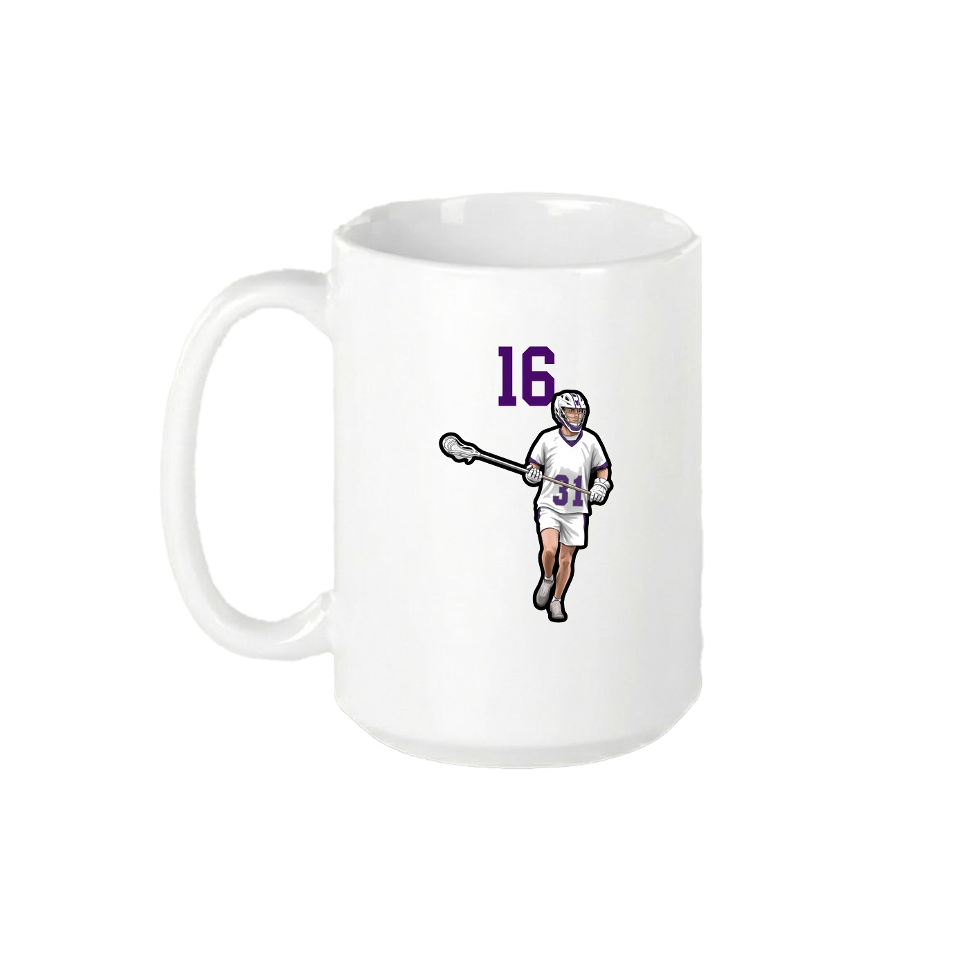 15oz Coffee Mug — Number Top in White