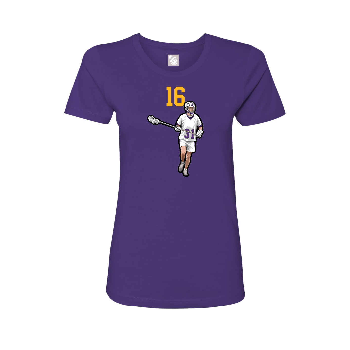 Fitted Women's Tee — Number Top in Purple
