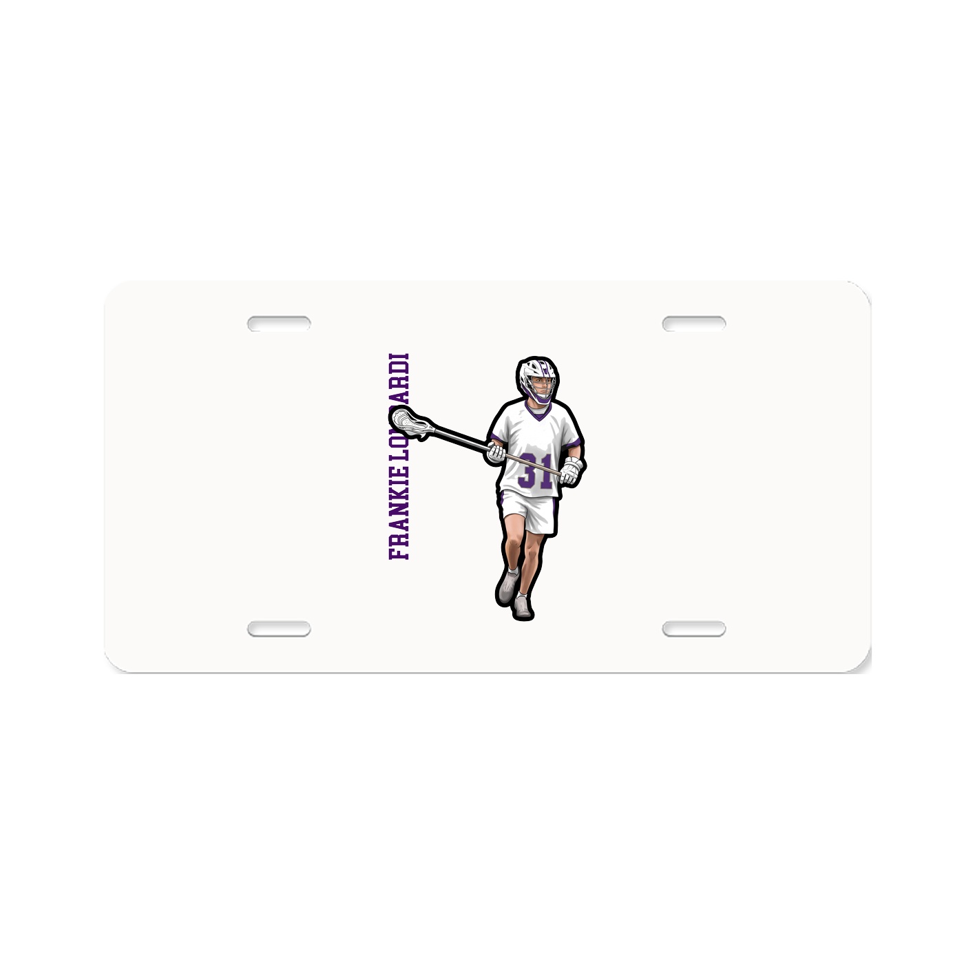 License Plate — Name Vertical in Classic